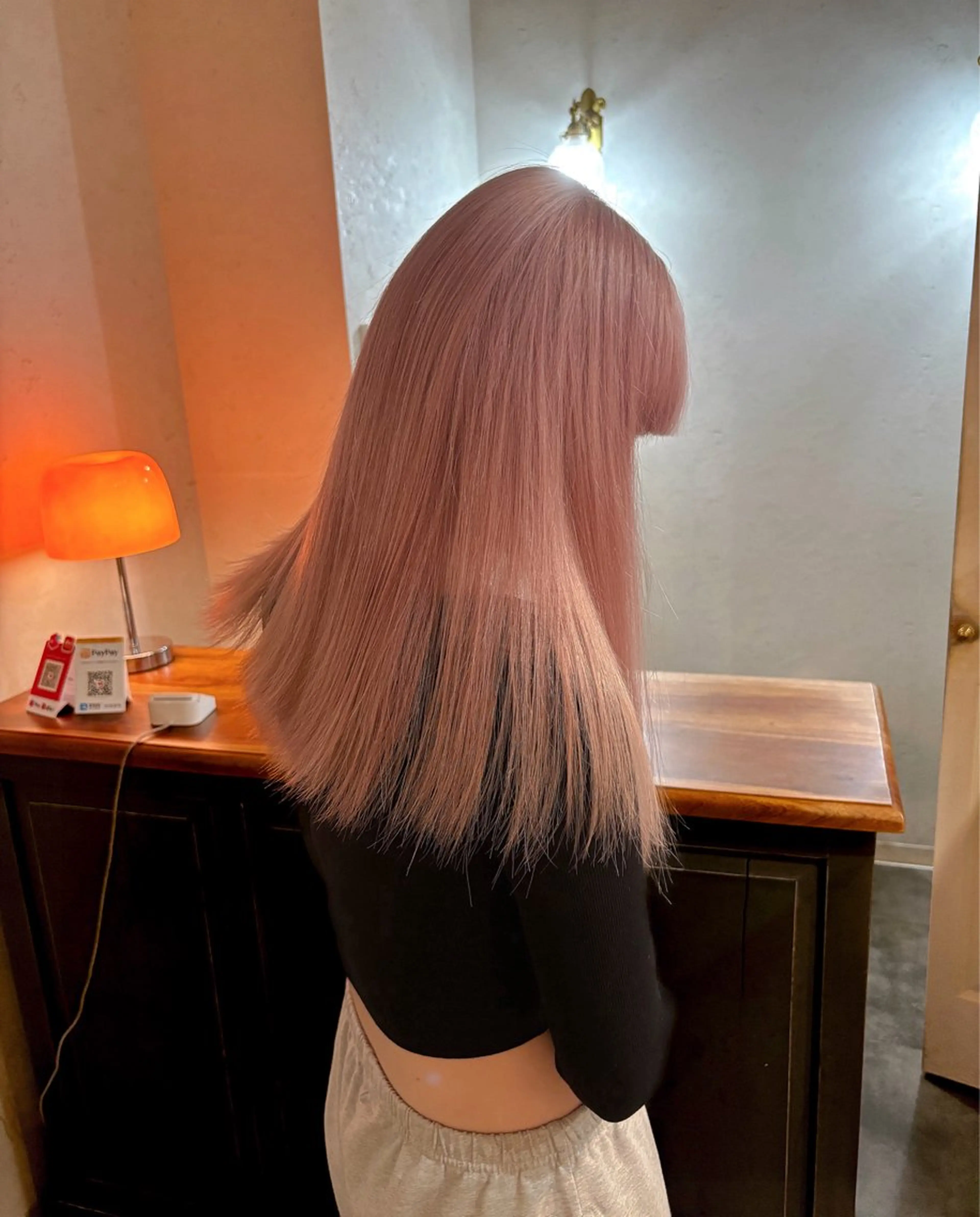 カラー ピンクカラー カット ヘアカラー トリートメント 林　蓮／レイヤー /透明感カラーのヘアスタイル