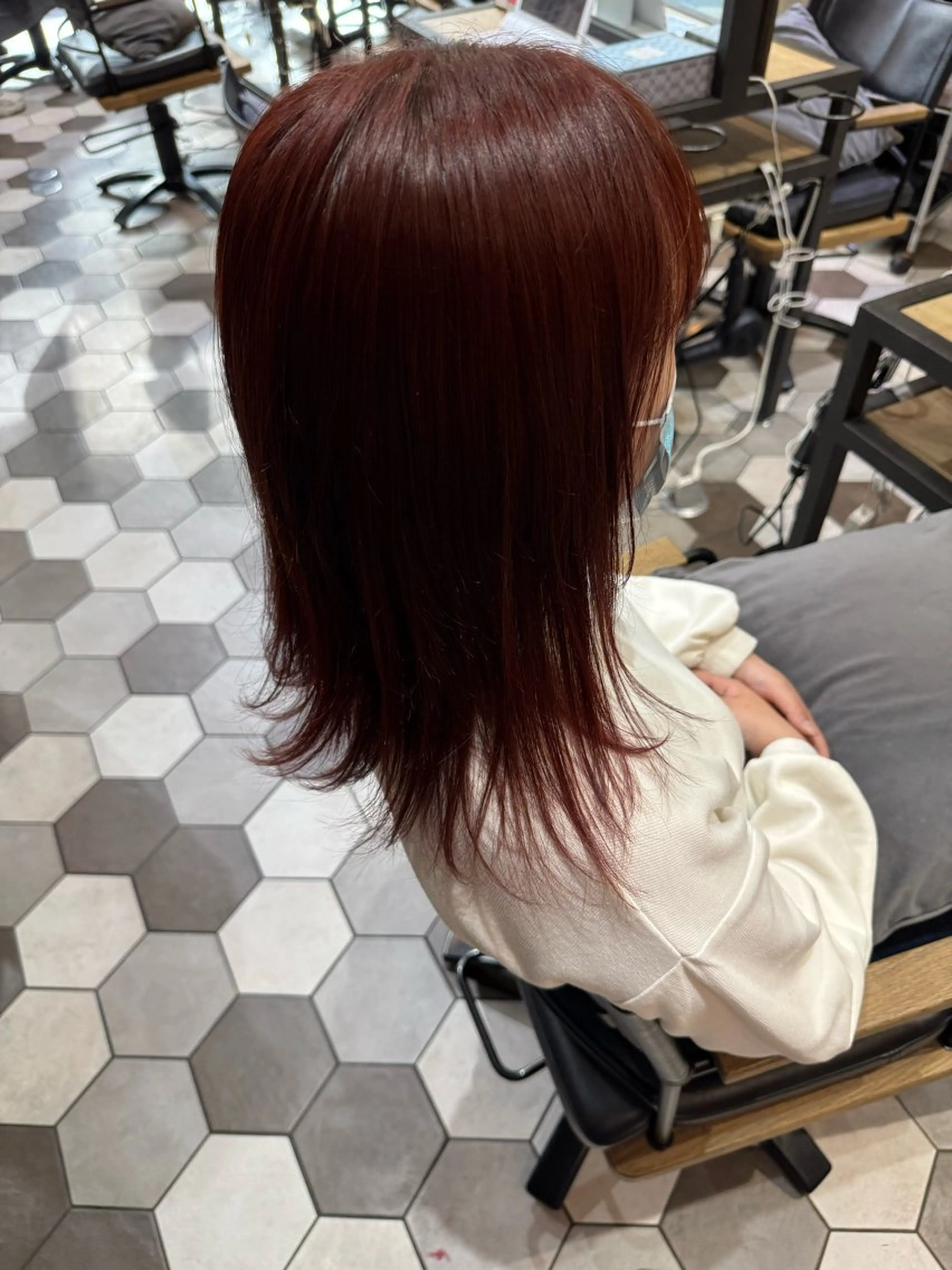 ミディアム カラー ラベンダーカラー ピンクカラー ピンクラベンダー ヘアカラー 近藤 愛理のヘアスタイル