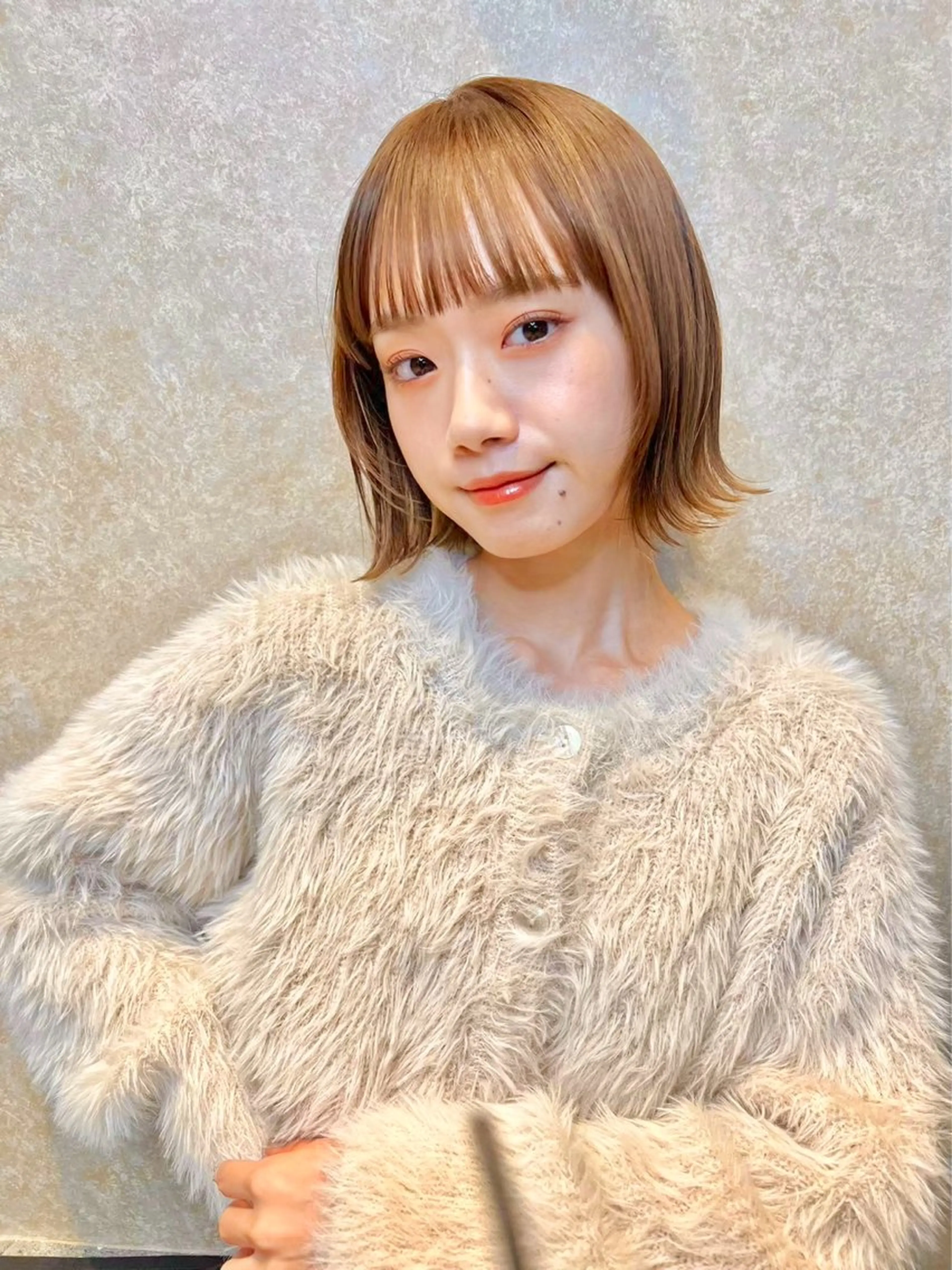 ミディアム ボブ カット トリートメント 片柳 美友季のヘアスタイル