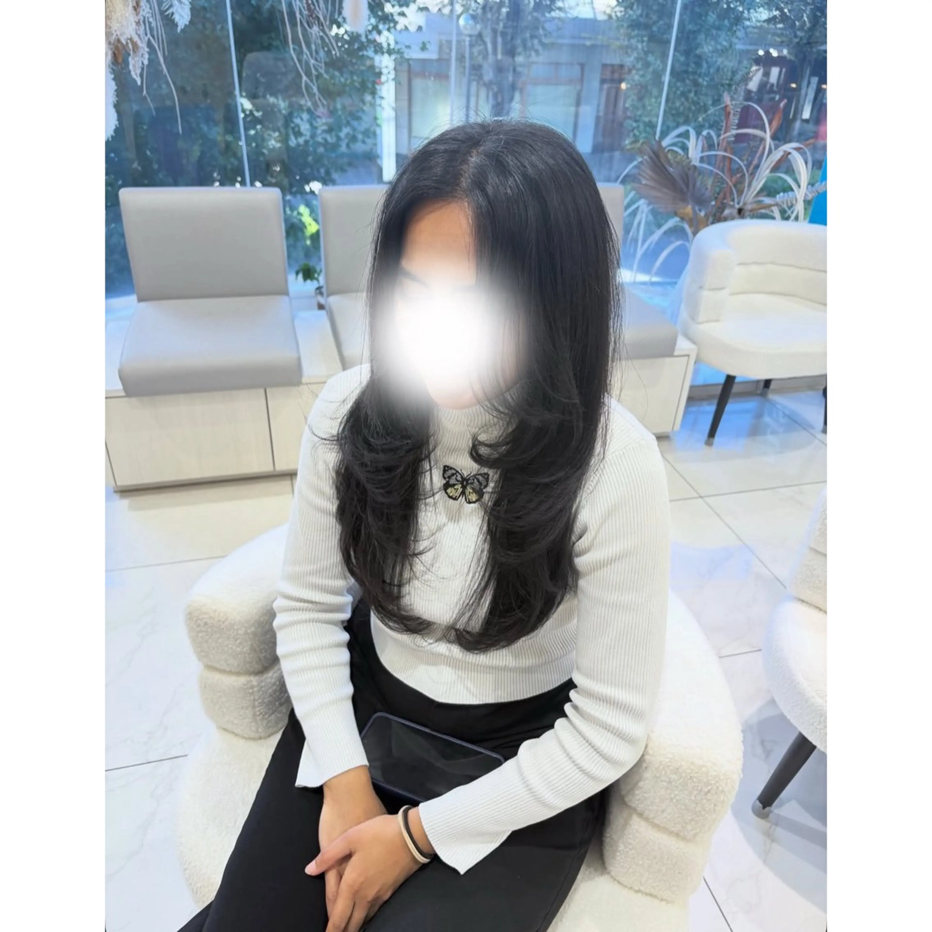 ロング カット 韓国ヘア 🎀中川綾乃🎀のヘアスタイル