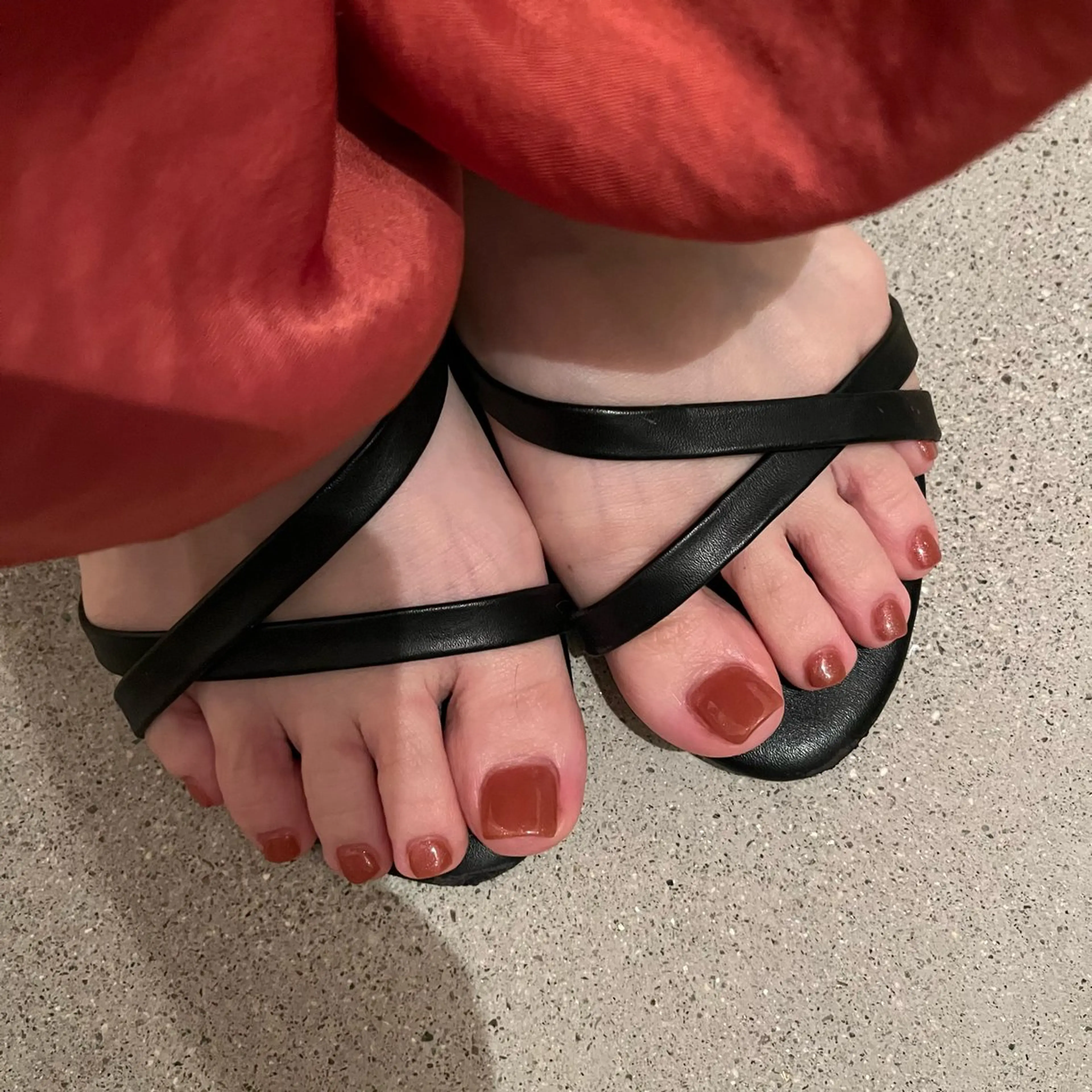 ネイル ワンカラーネイル フットネイル K Aのネイルデザイン