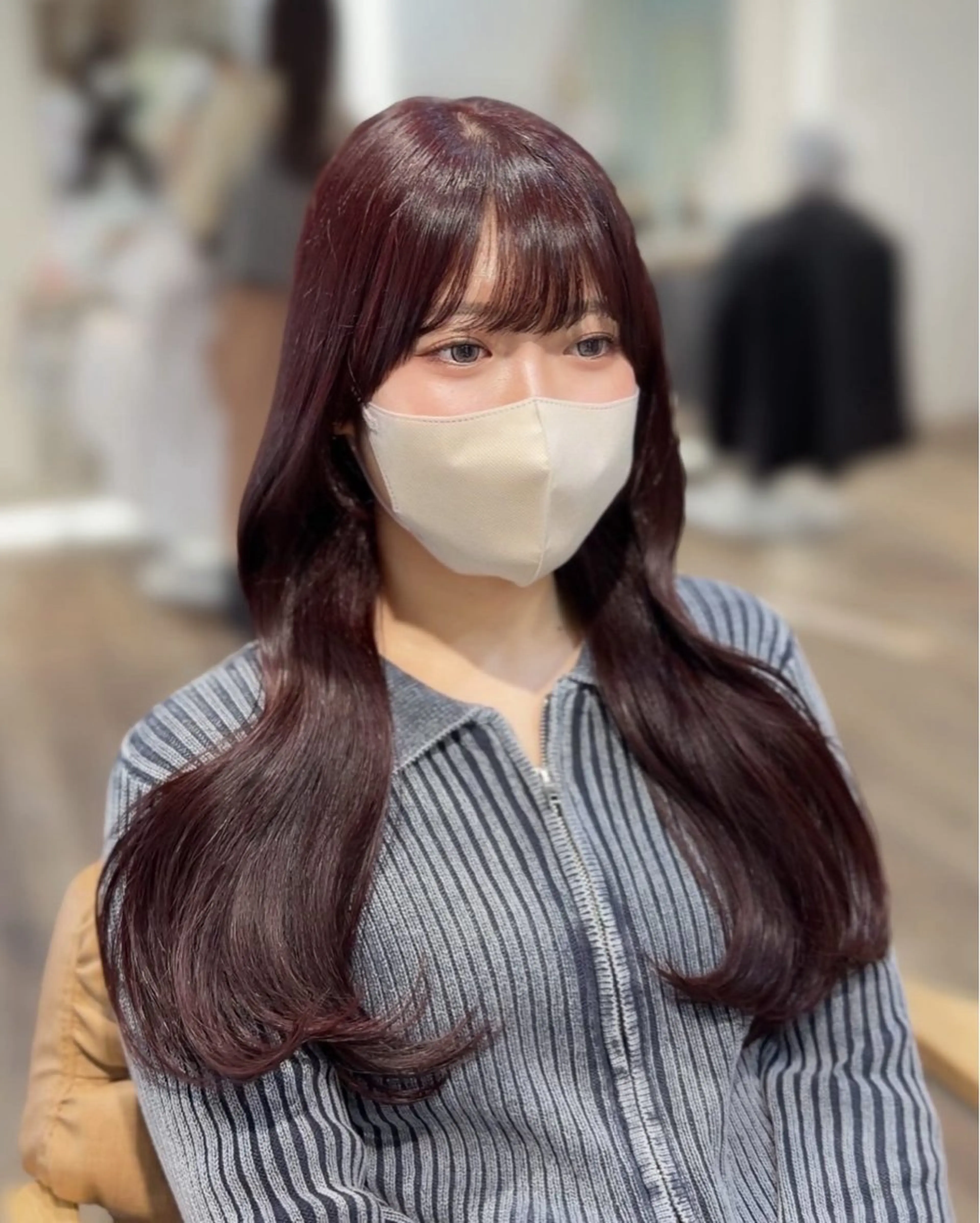 ロング カラー カット ヘアカラー トリートメント honoka/レイヤ ー/艶感カラー/韓国のヘアスタイル