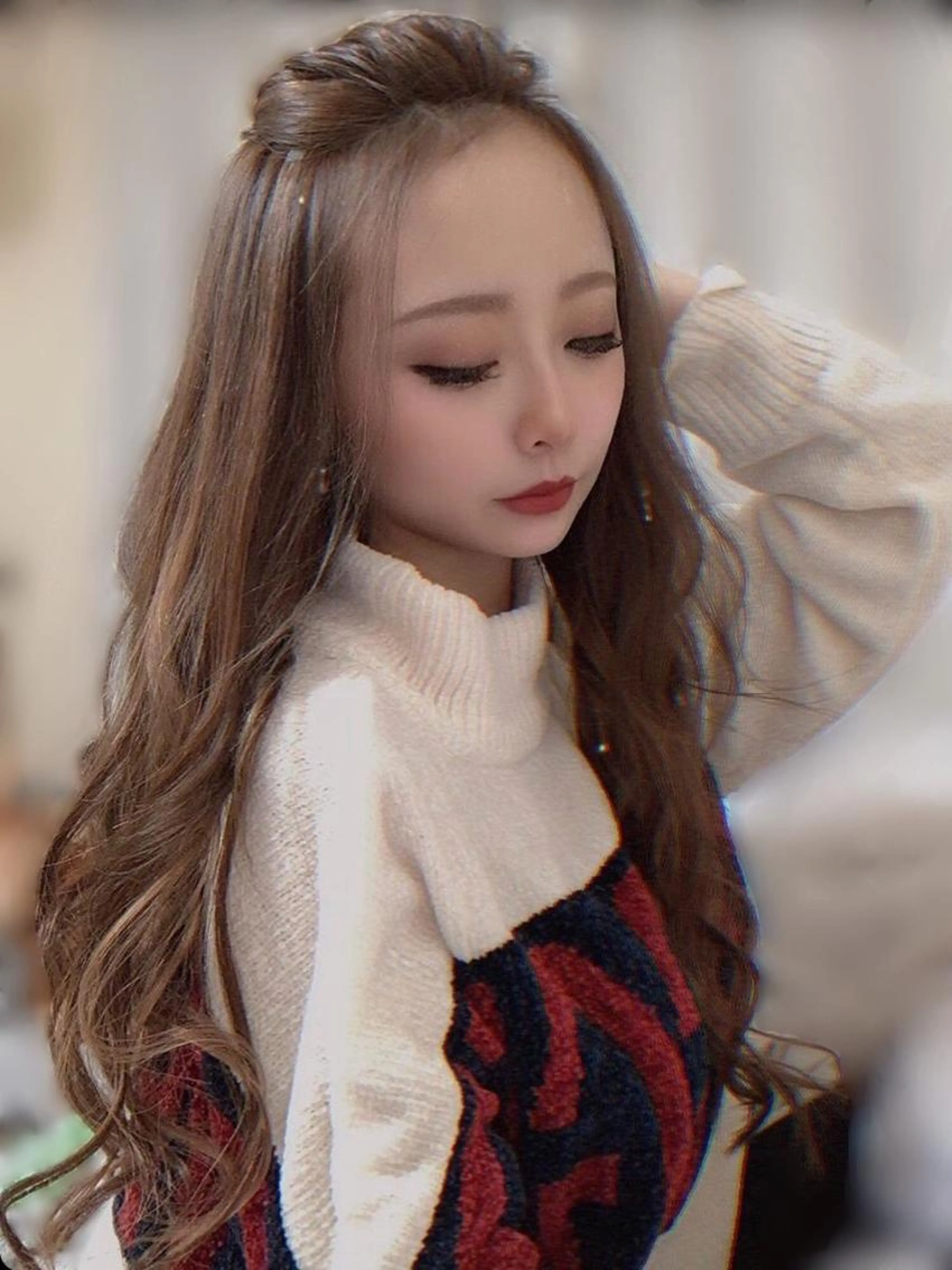 🌈【口コミお約束】カラー¥3000＋エクステ５０本🌈の写真