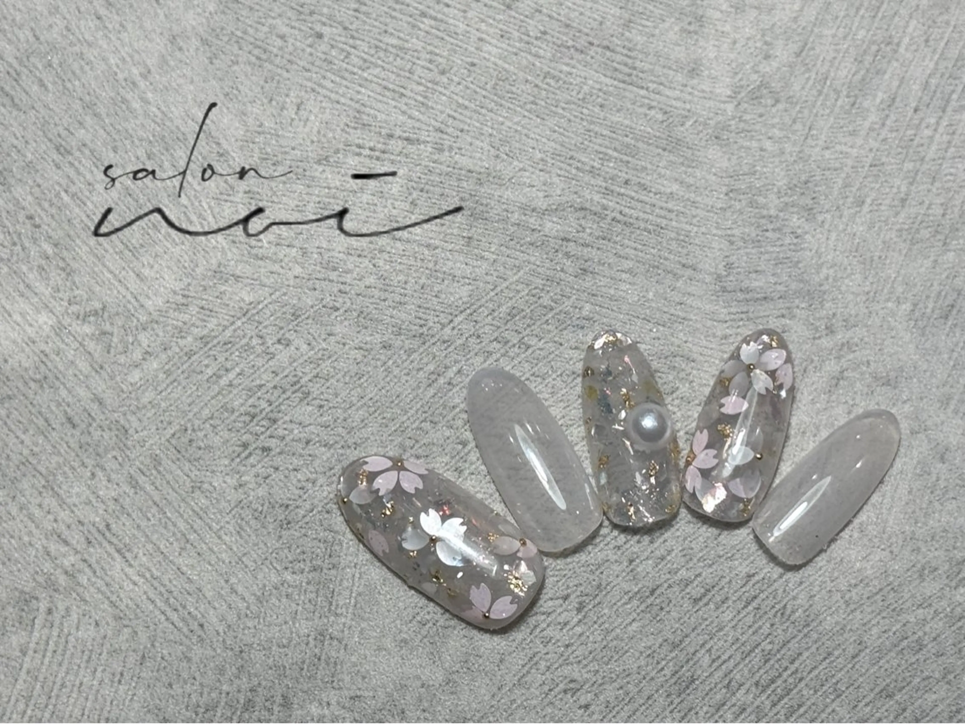 ネイル 桜ネイル ハンドネイル salon noi所属・salon noiのネイルデザイン