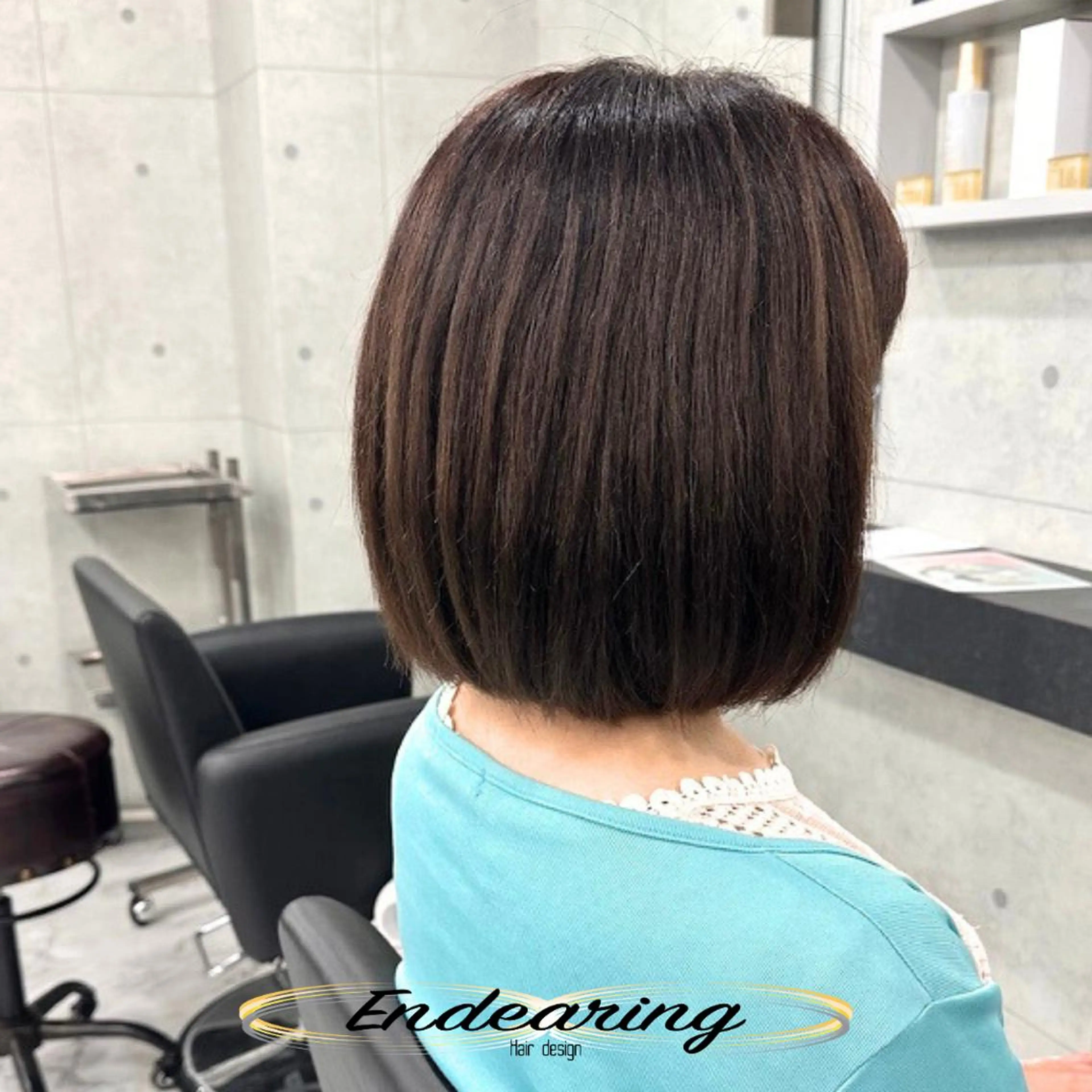 ミディアム ボブ レイヤーカット 似合わせカット カット ヘアカラー Endearing 銀座/YOKOのヘアスタイル