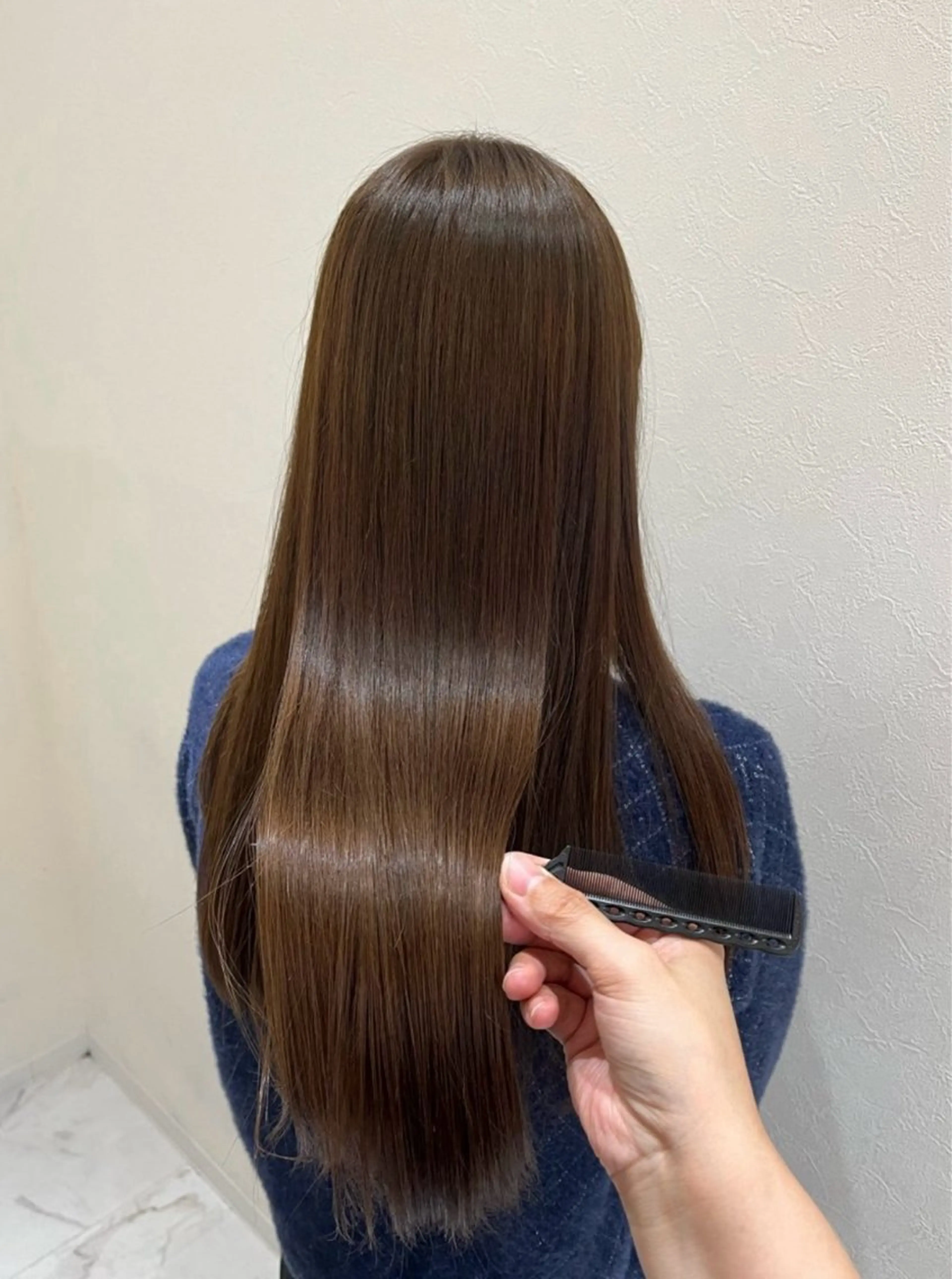 ロング 縮毛矯正 トリートメント ヘッドスパ 🍀火曜以外予約⭕ 安藤澪央☘️のヘアスタイル