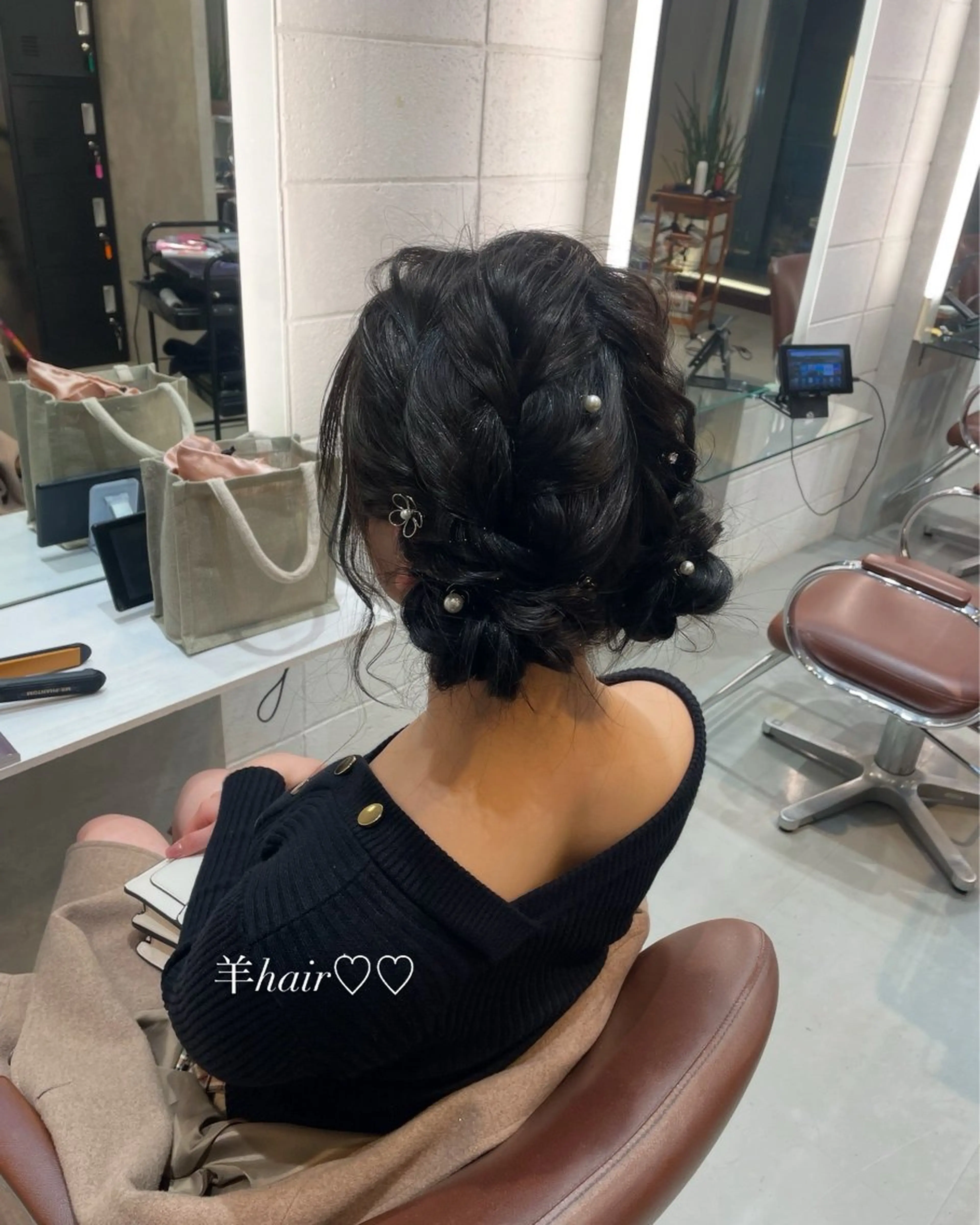 ヘアアレンジ ヘアセット 🖤ROSEL／ KUREA🖤のヘアスタイル