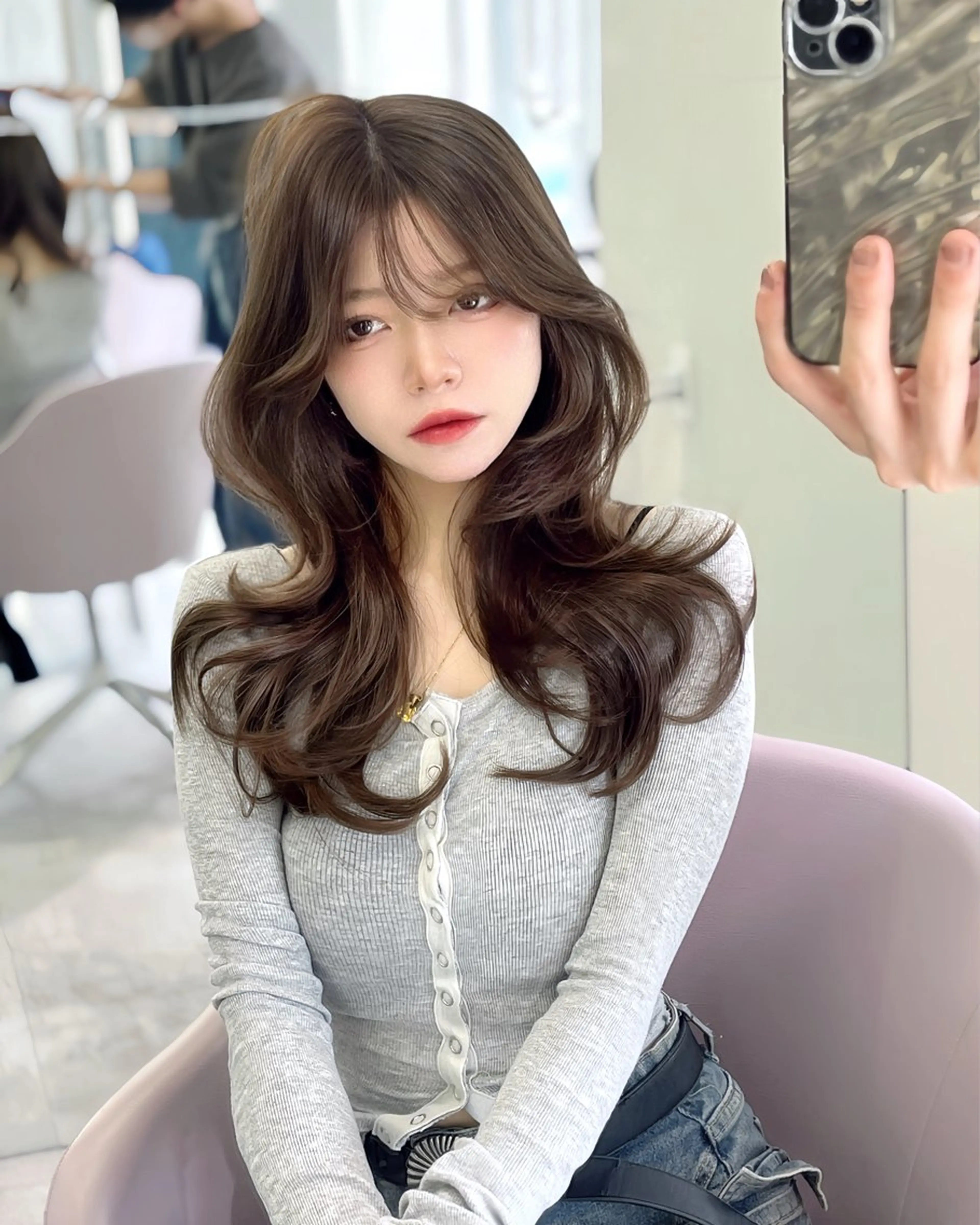 カラー カット ヘアカラー トリートメント レイヤー\髪質改善 /透け感カラー/艶髪のヘアスタイル