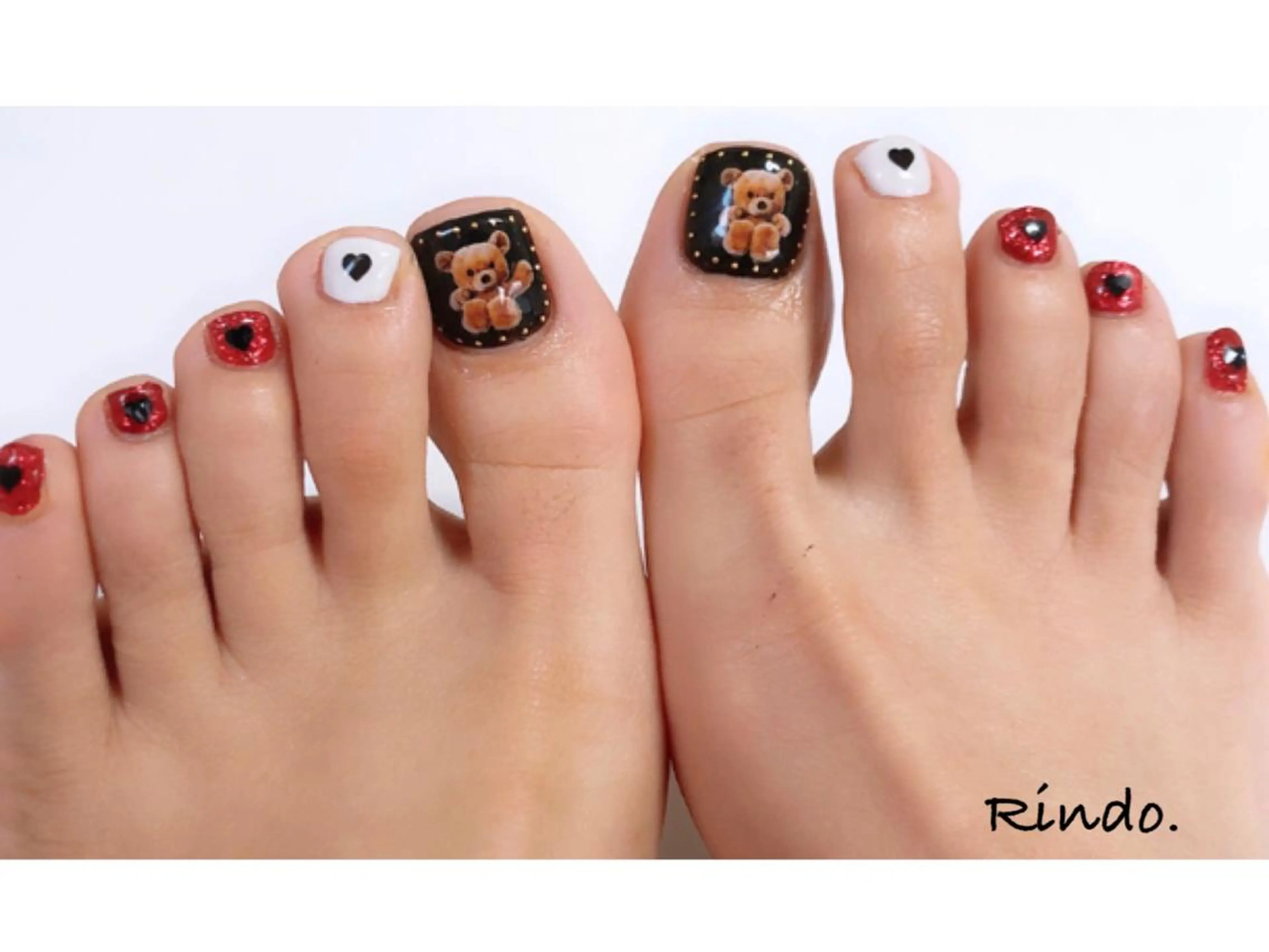 ネイル フットネイル バレンタイン フットネイル Rindo.ネイル ♡耳つぼジュエリーのその他イメージ