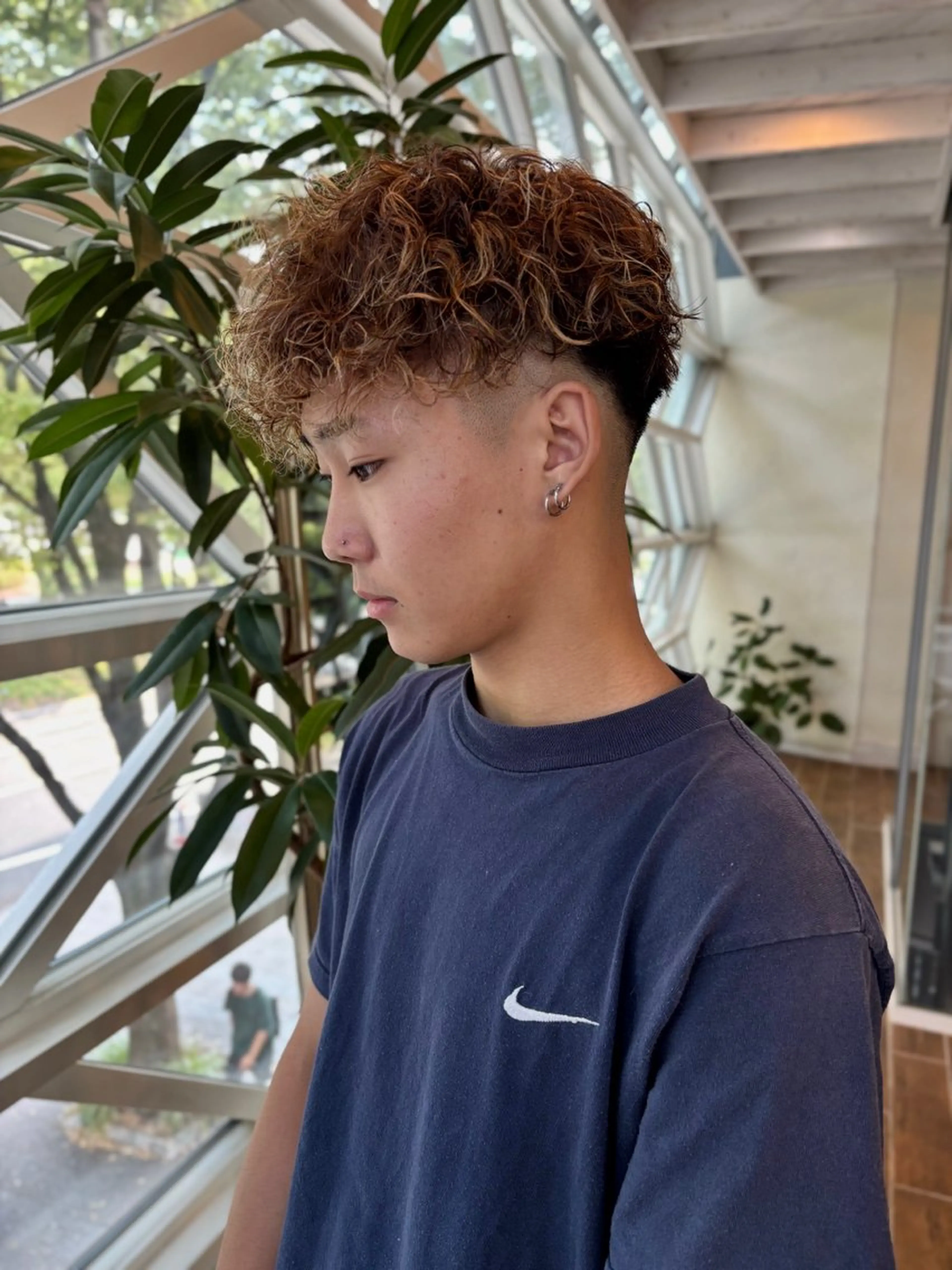 パーマ メンズ スペインカール カット パーマ ハイトーン/デザイン カラー/るいのヘアスタイル