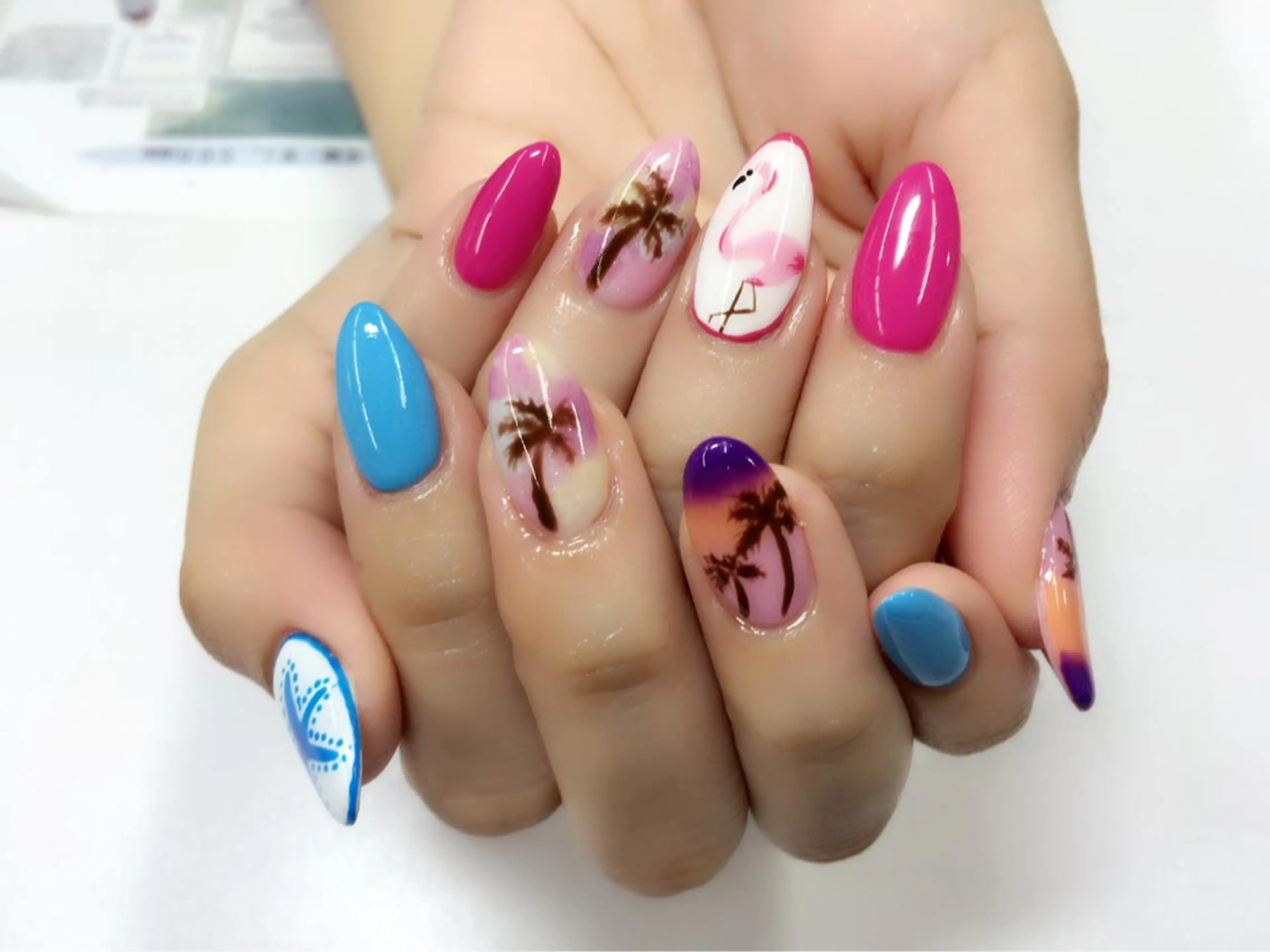 ネイル 夏ネイル ハンドネイル Riz nailのネイルデザイン