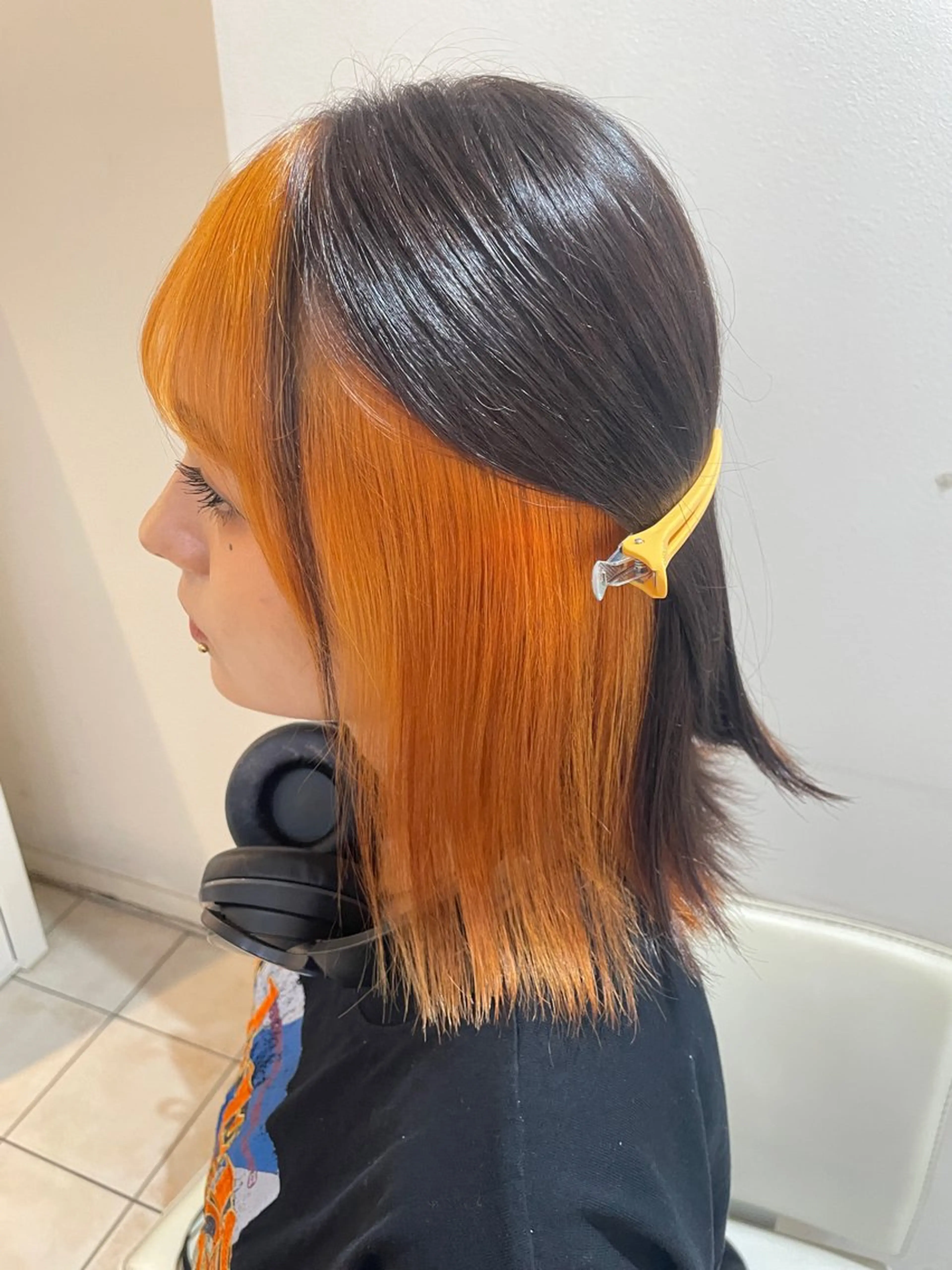 ミディアム カラー ヘアカラー ブリーチ/ヘアセット 【𝙍𝙞𝙣𝙤】のヘアスタイル