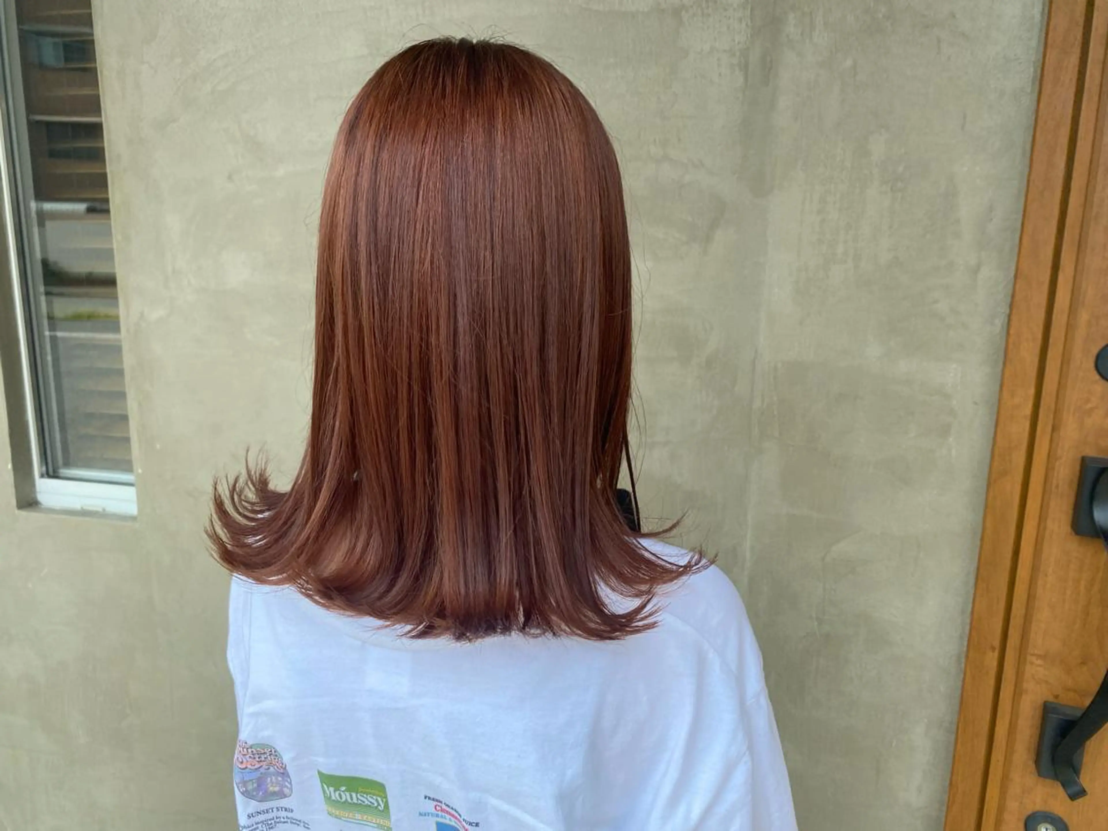 ミディアム カラー ブリーチ ブラウンカラー オレンジ ピンクカラー ピンクブラウン 柔らかカラー🥛 mayucoのヘアスタイル