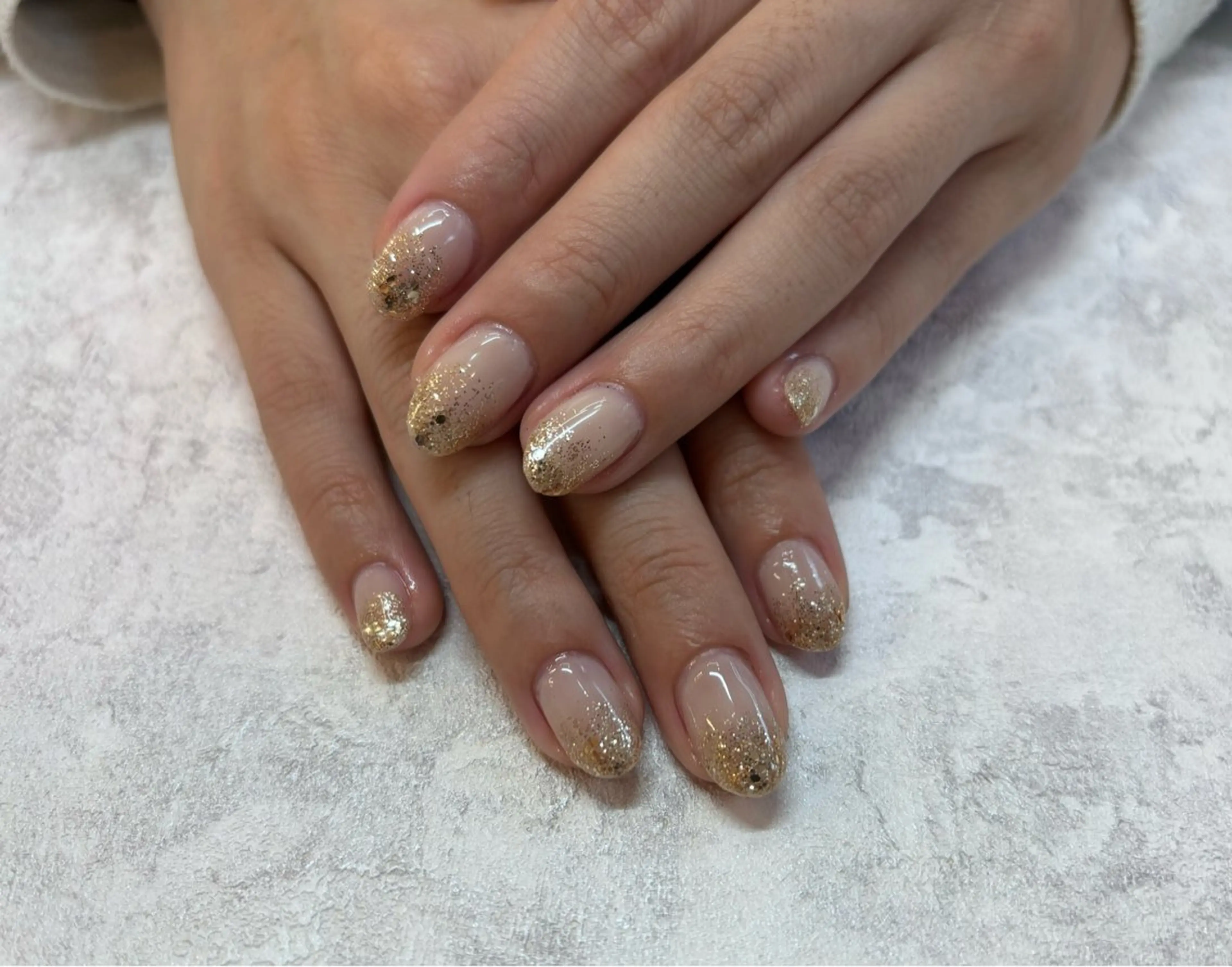 ネイル グラデーション ラメ(グリッター) ラメグラデーション 松本 花奈のネイルデザイン