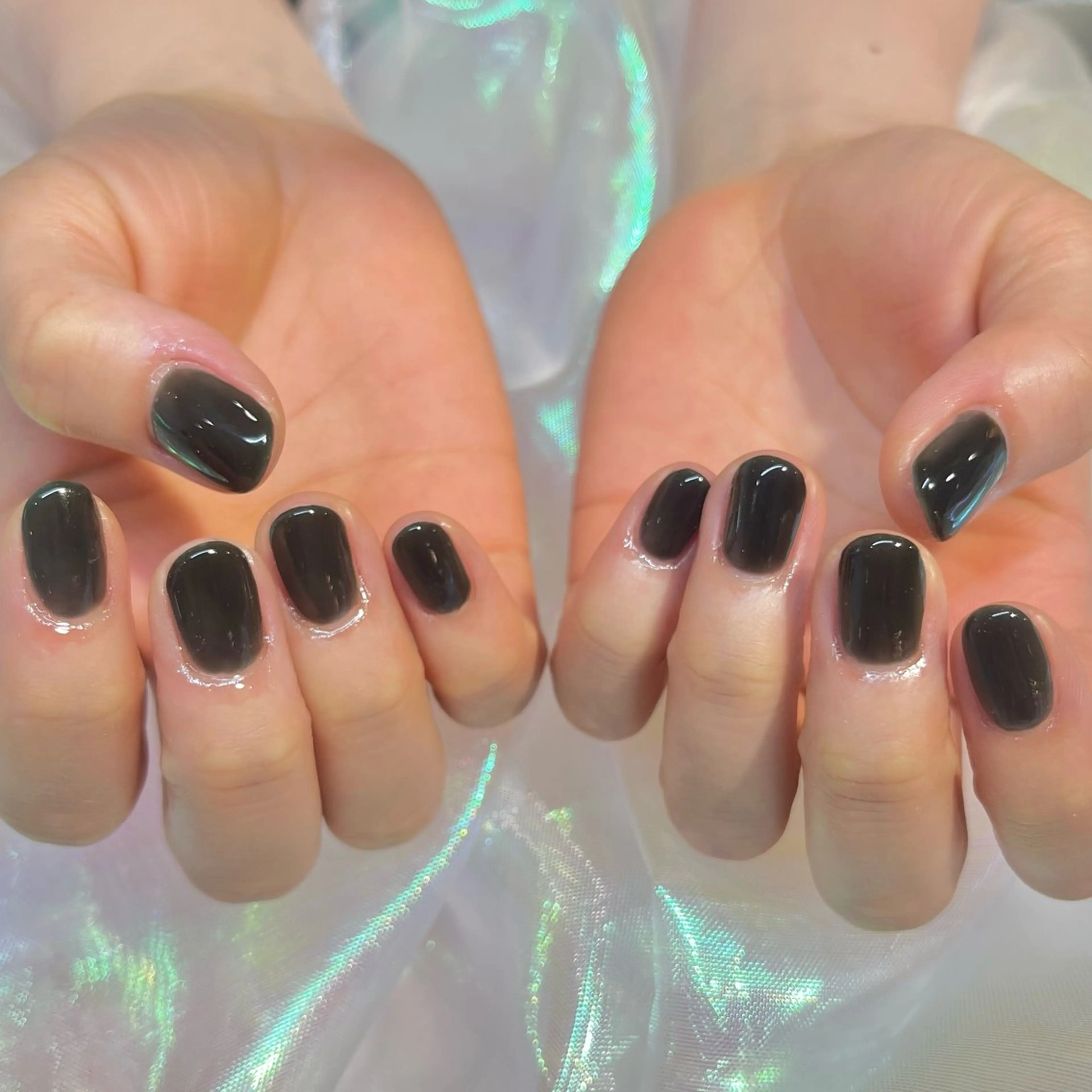 ネイル グリーン ハンドネイル 渡邊 あかりのネイルデザイン