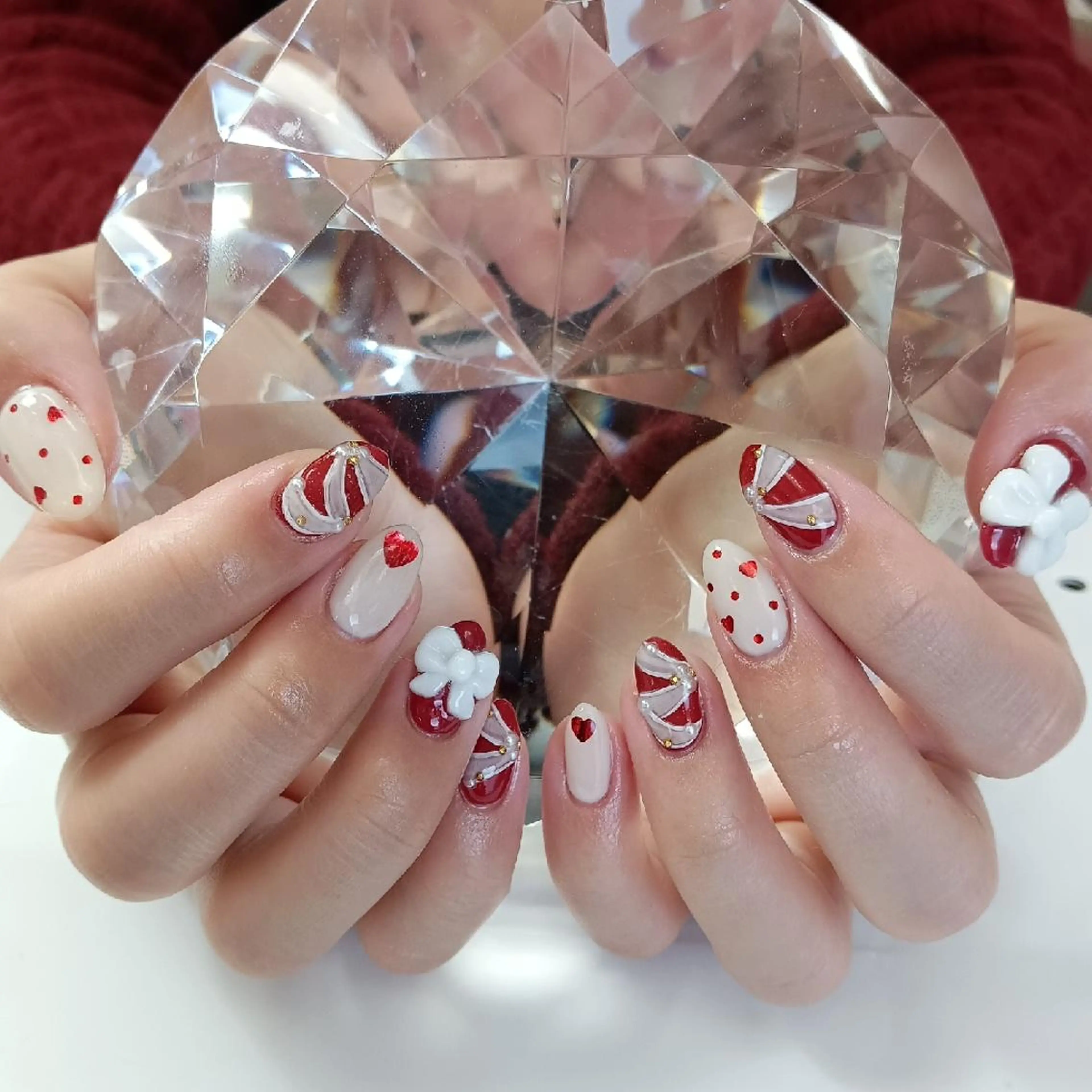 ネイル リボン Coco Girlsのネイルデザイン