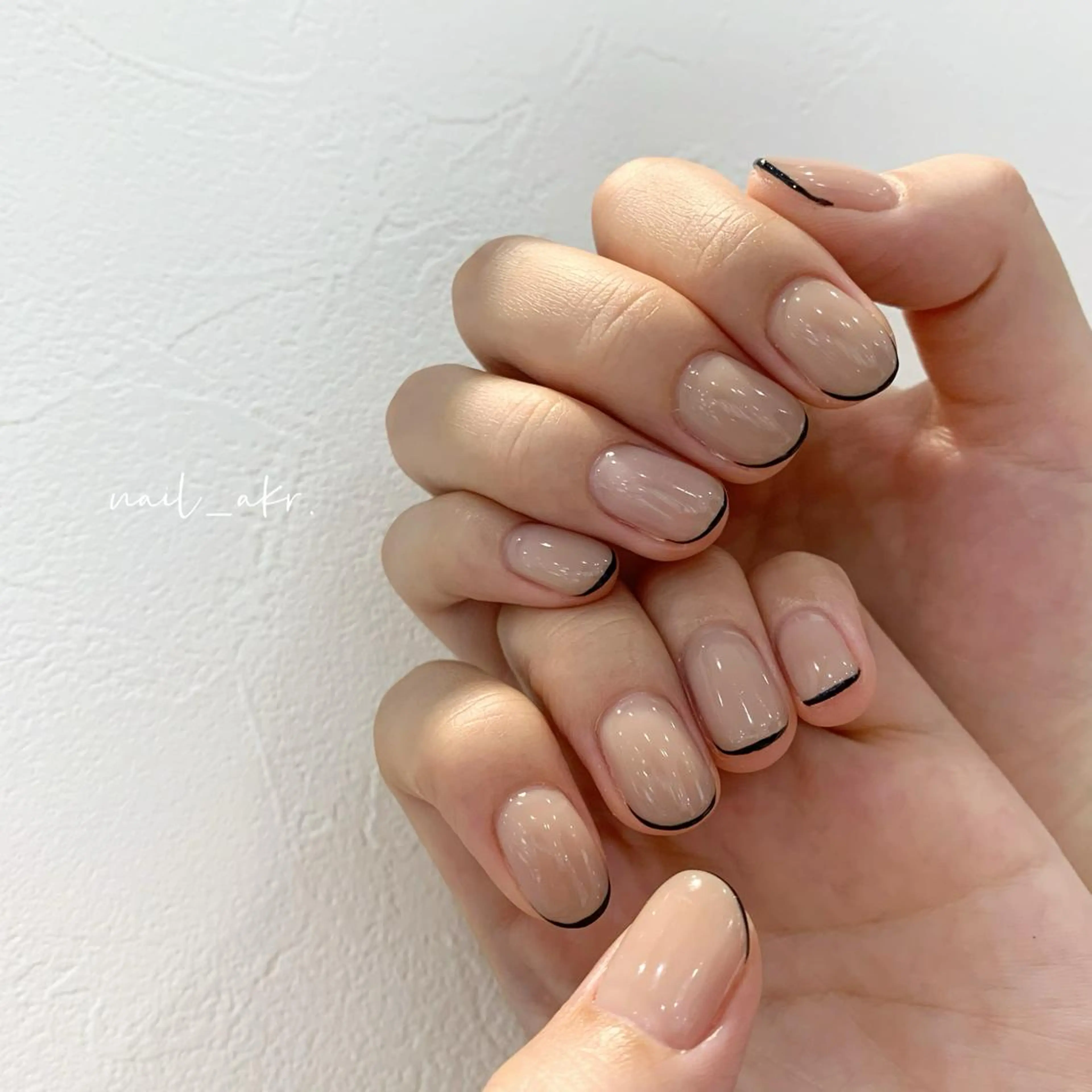 ネイル フレンチネイル ネイビー nailAVANCE akariのネイルデザイン