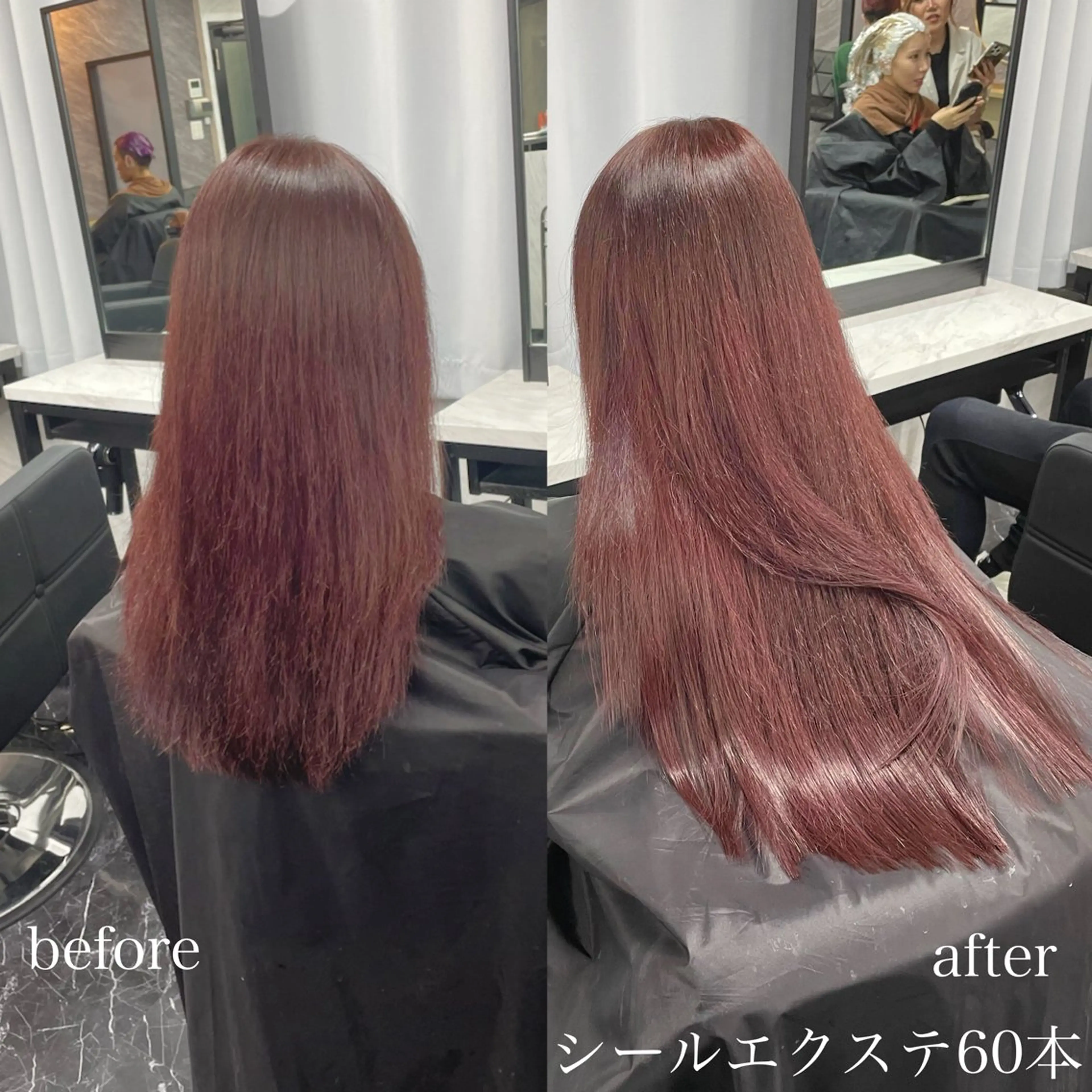 ロング カラー ヘアカラー エクステ エクステ🩵ブリーチ 韓国ヘア🩵KAEのヘアスタイル