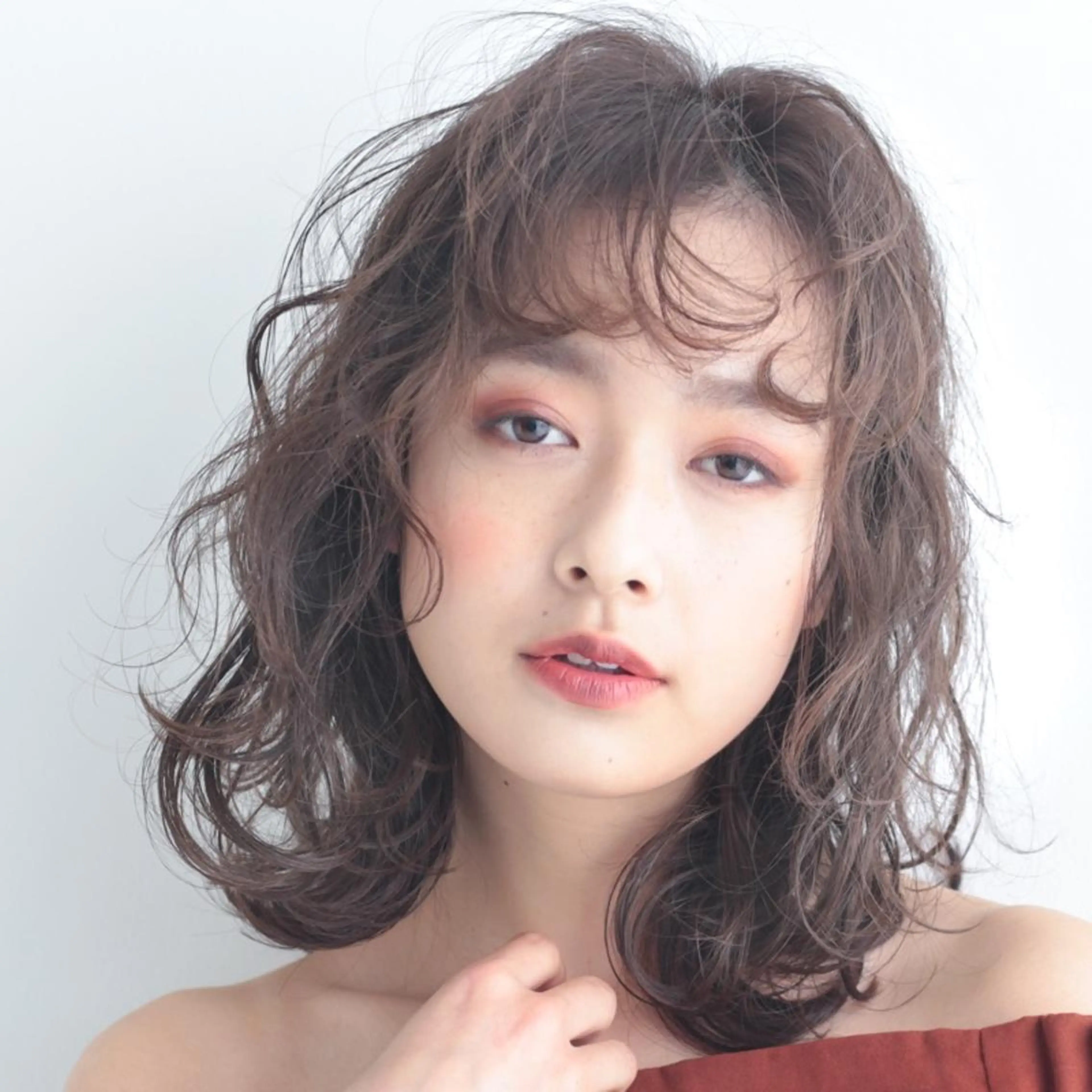 ミディアム パーマ Ash 店長 木村 和人のヘアスタイル