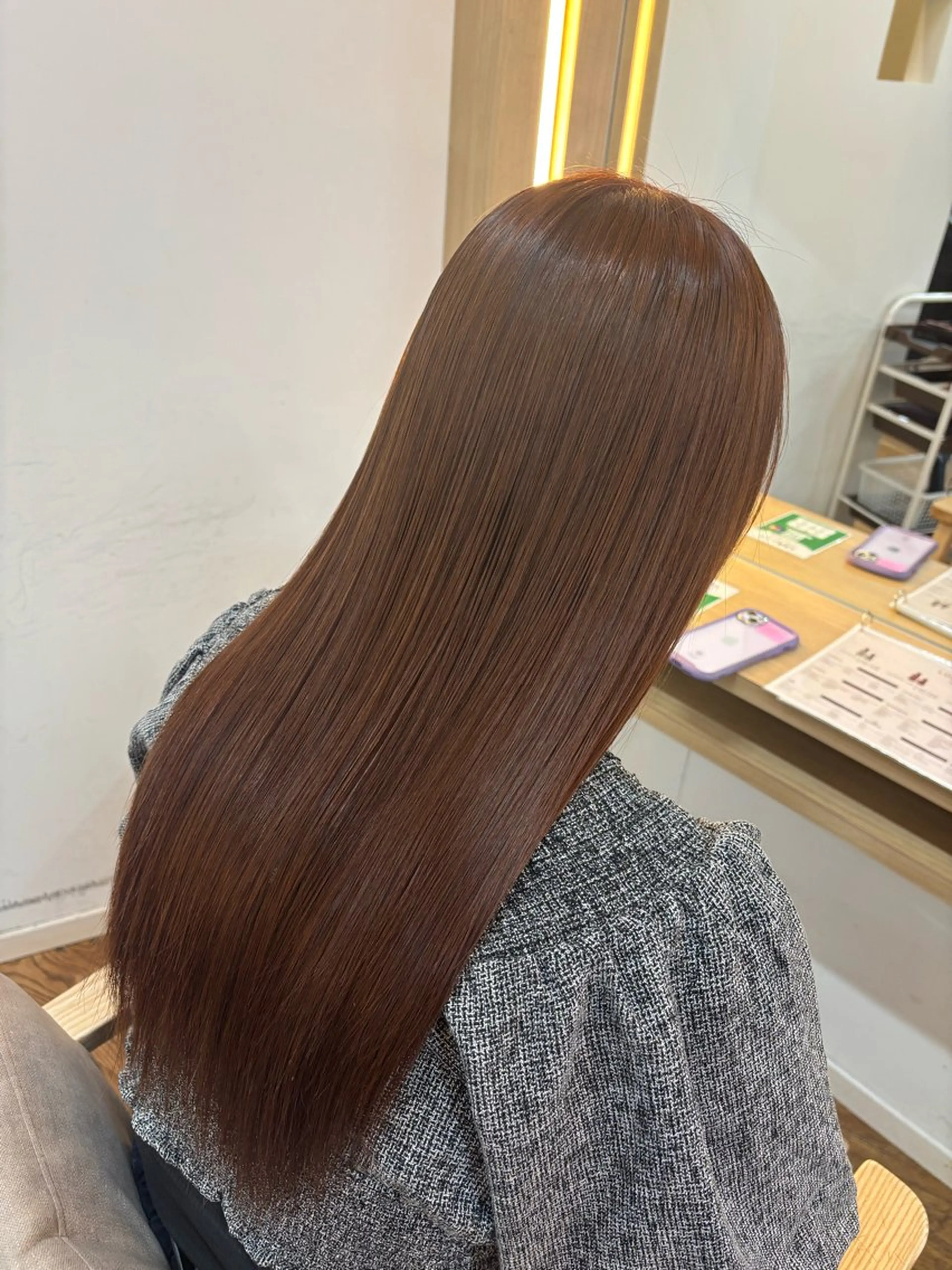 ロング 縮毛矯正 韓国ヘア sasugaのヘアスタイル