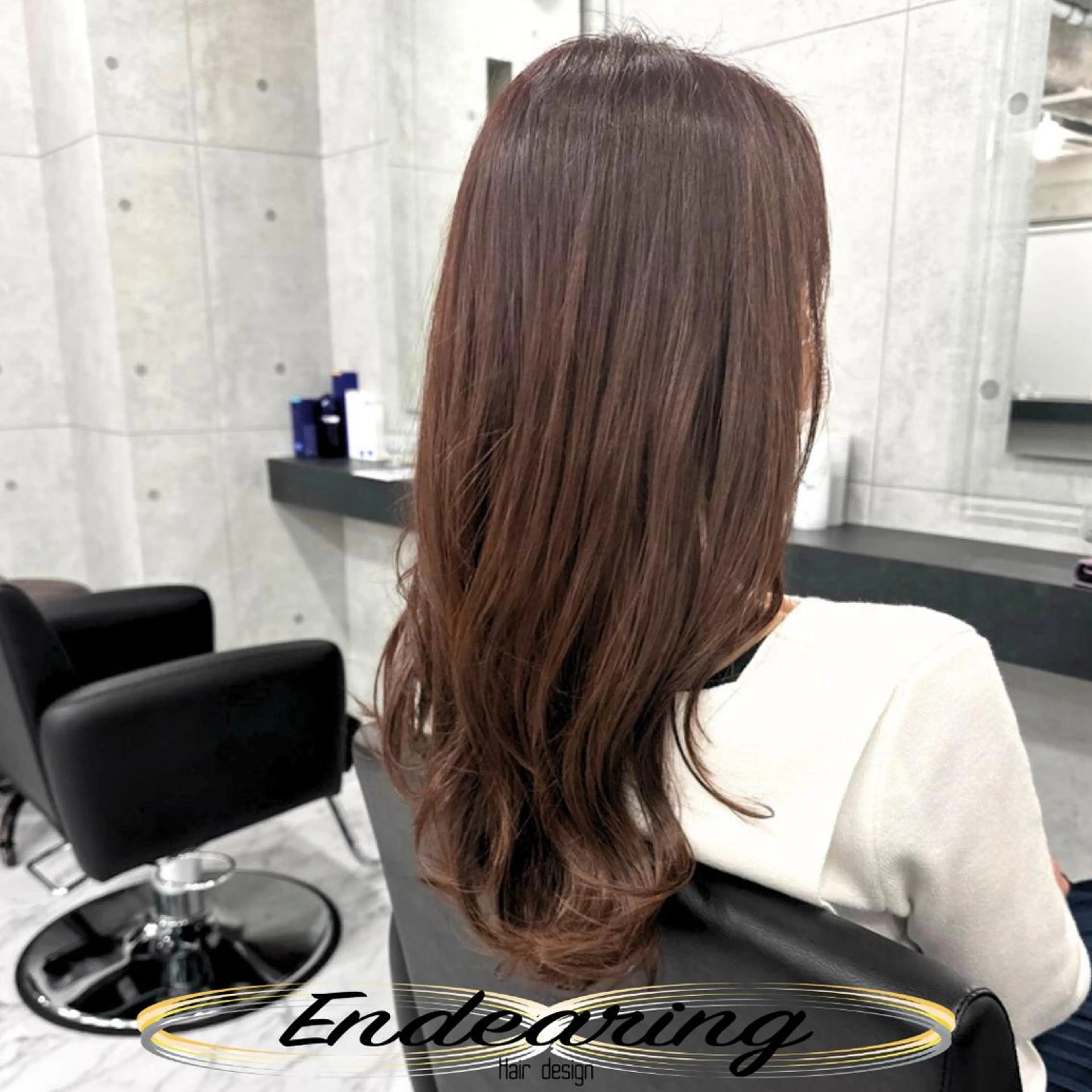 ロング ロング 小顔カット カット ヘアカラー Endearing 銀座/レイヤーカットのヘアスタイル