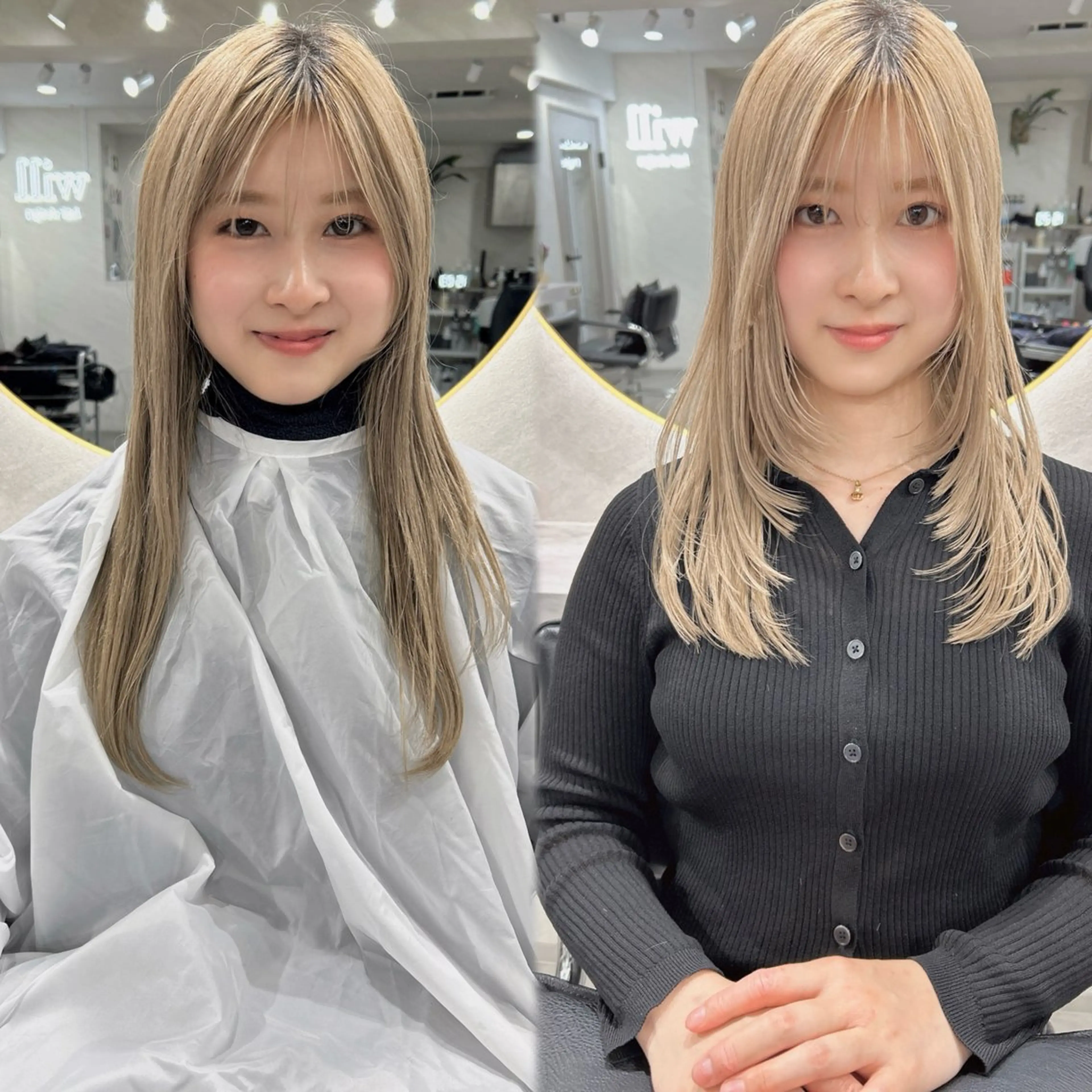 ロング カラー カット ヘアカラー トリートメント 髪質改善will hairdesignのヘアスタイル