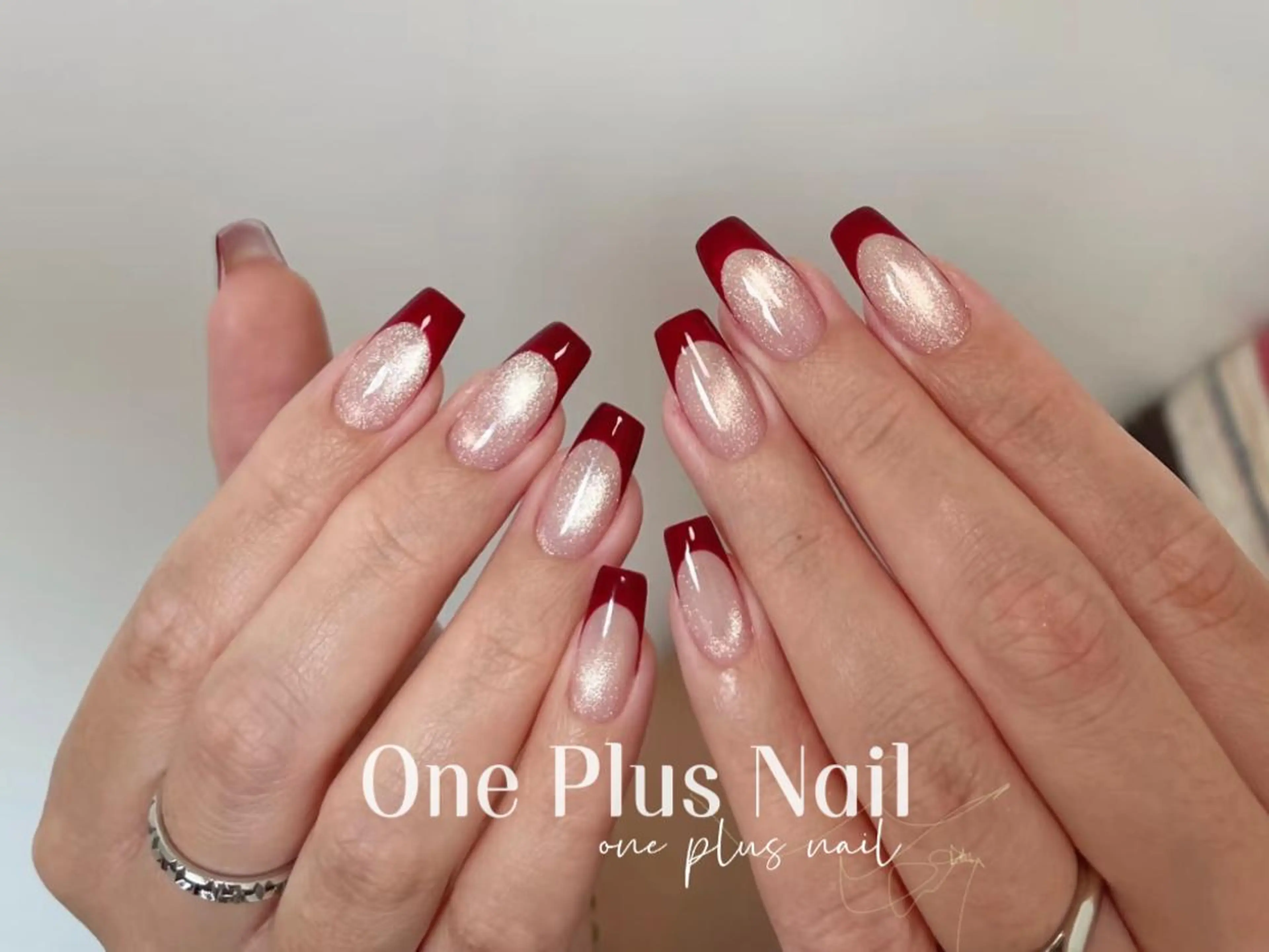 ネイル フレンチネイル マグネットネイル シンプルネイル ハンドネイル One plus あやのネイルデザイン