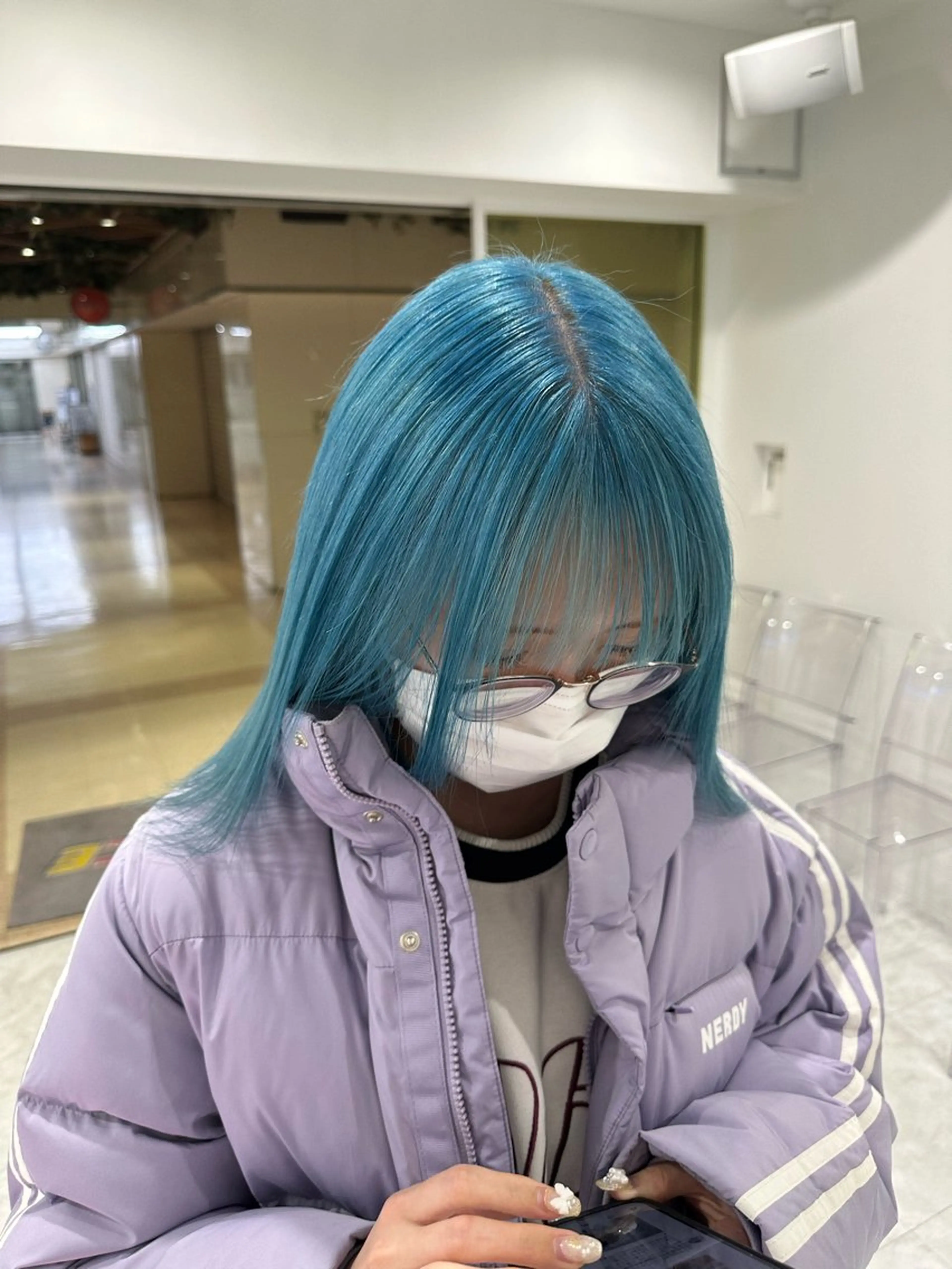 ミディアム ヘアカラー 渋谷/透明感カラー /半個室/こうめいのヘアスタイル