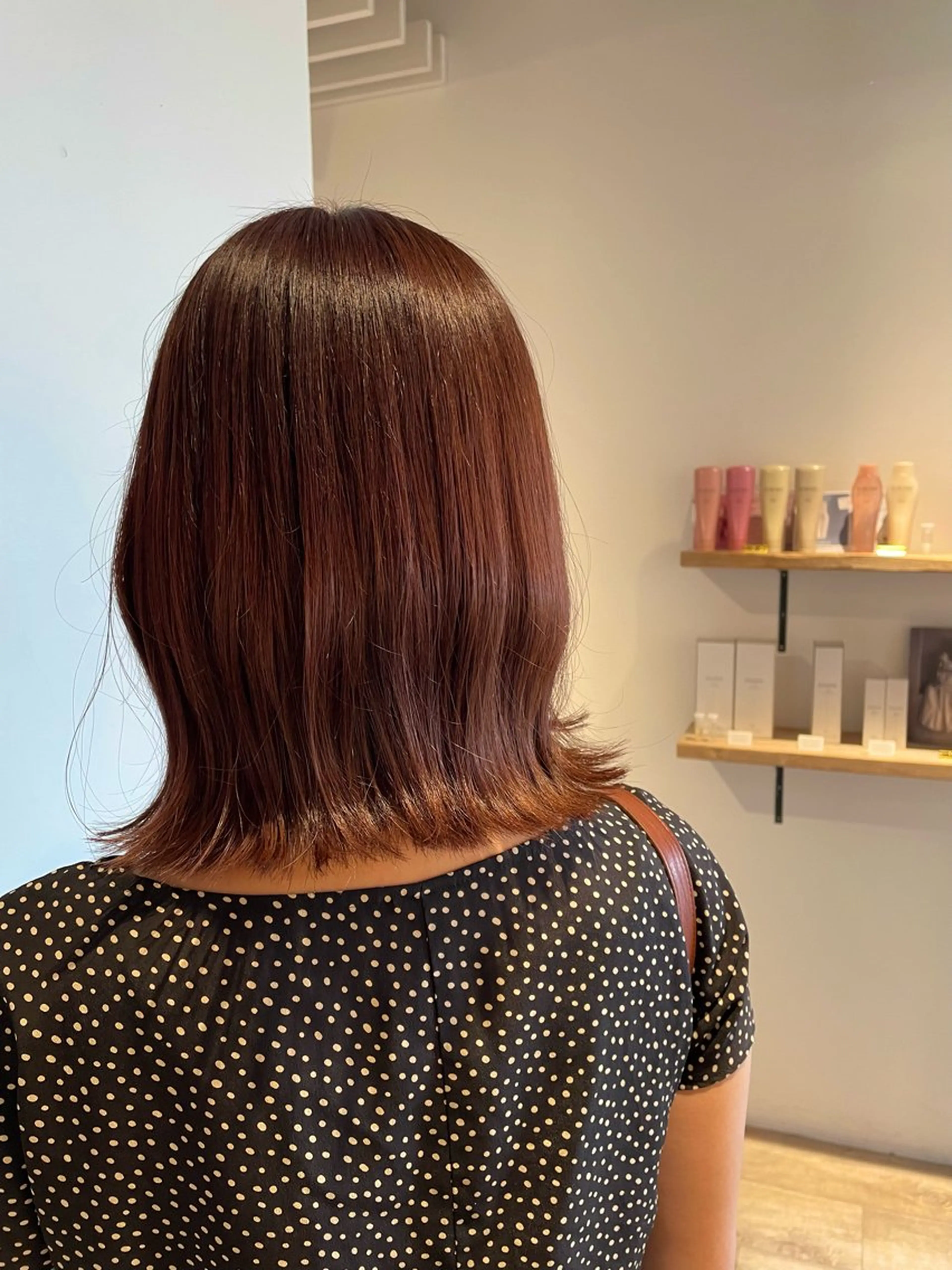 🍂暖色系カラー+ボブカット+トリートメントの写真