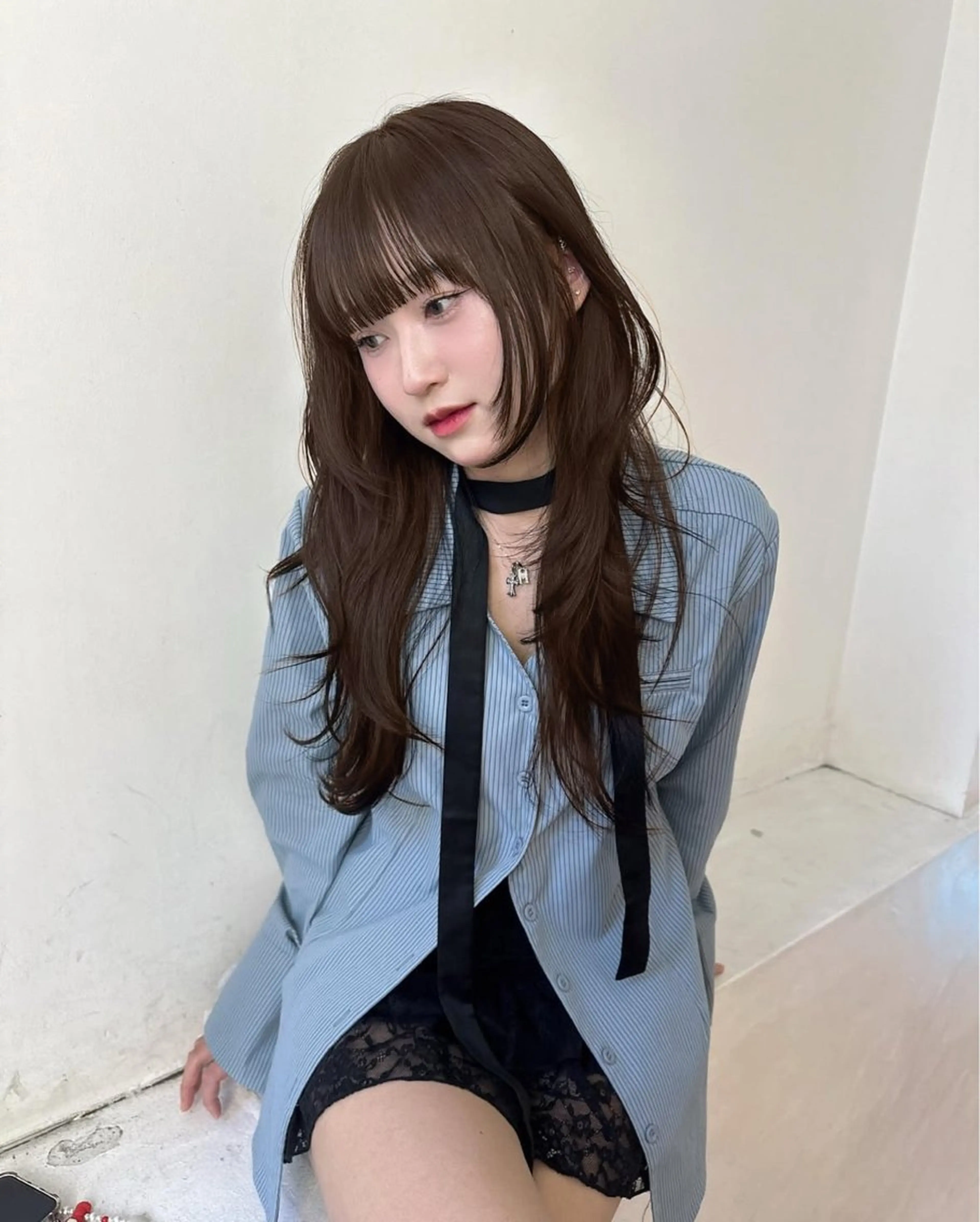 ミディアム カラー ヘアカラー ブラウン/暖色/レイ ヤー/ココトキ🌺のヘアスタイル