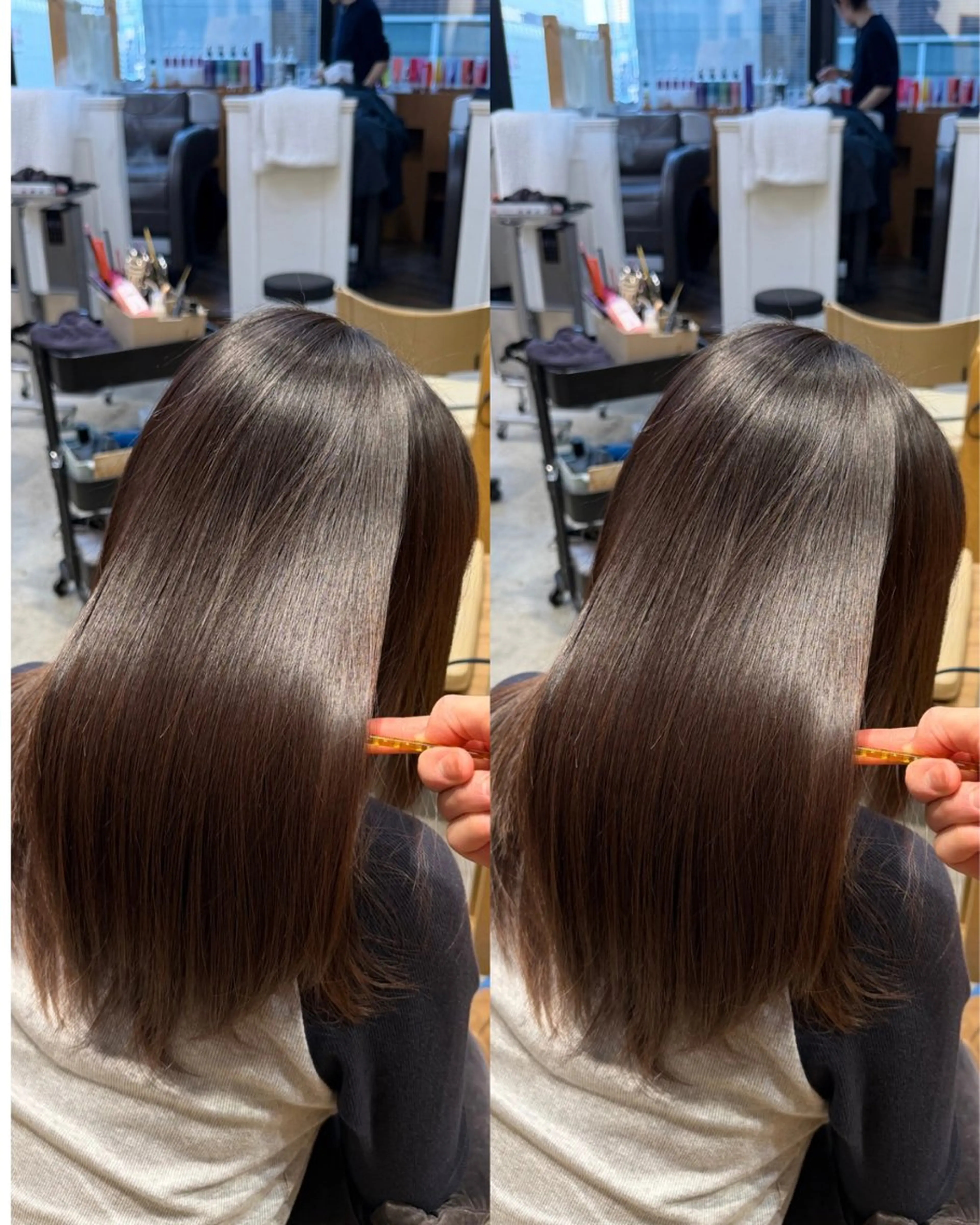 ミディアム ヘアカラー トリートメント 恵比寿/艶髪/ 髪質改善特化/フミヤのヘアスタイル