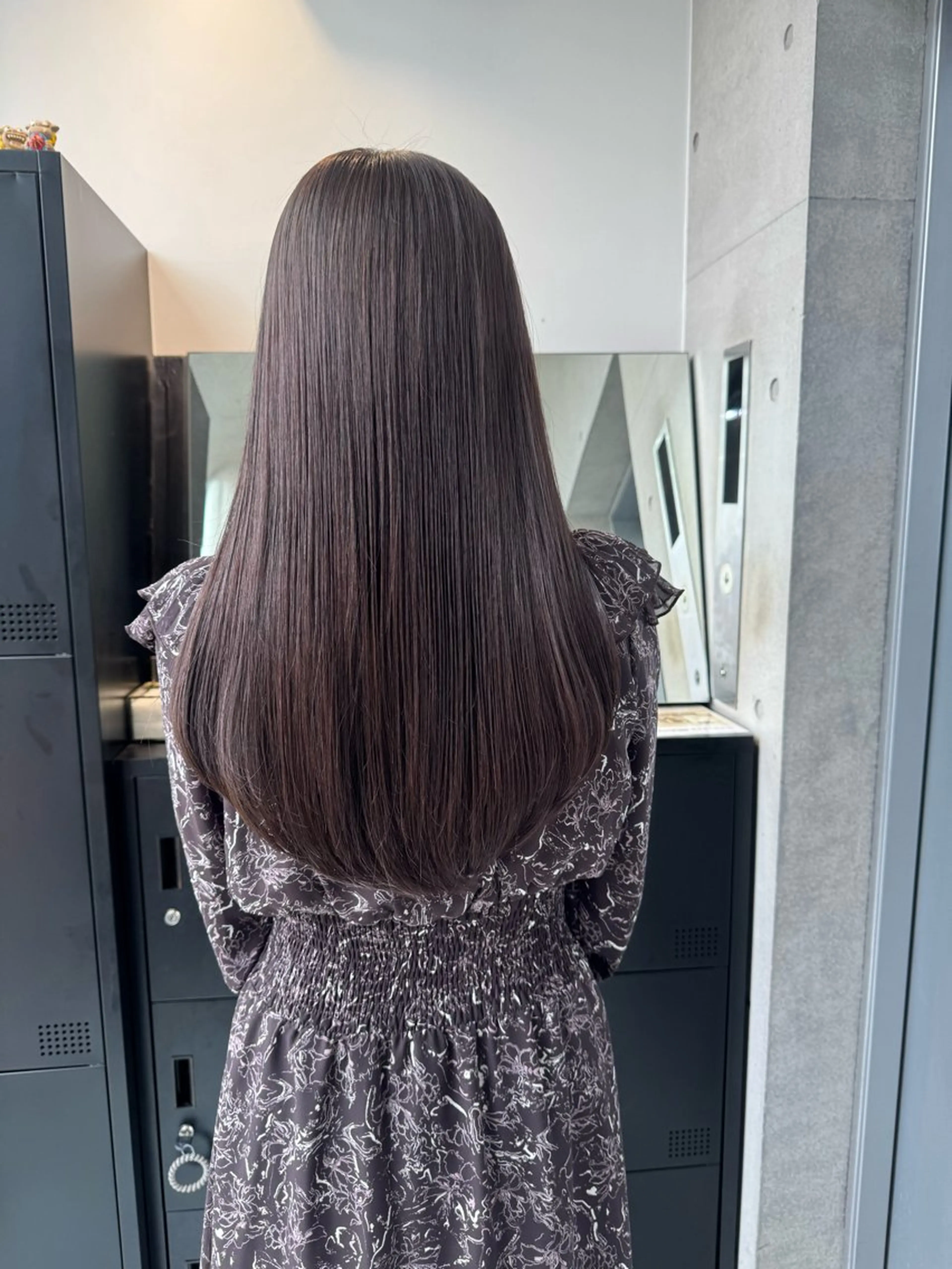 セミロング カラー パーマ ヘアアレンジ カット ヘアカラー トリートメント ヘアセット 透明感/オリーブ/ グレージュ/YUKAのヘアスタイル