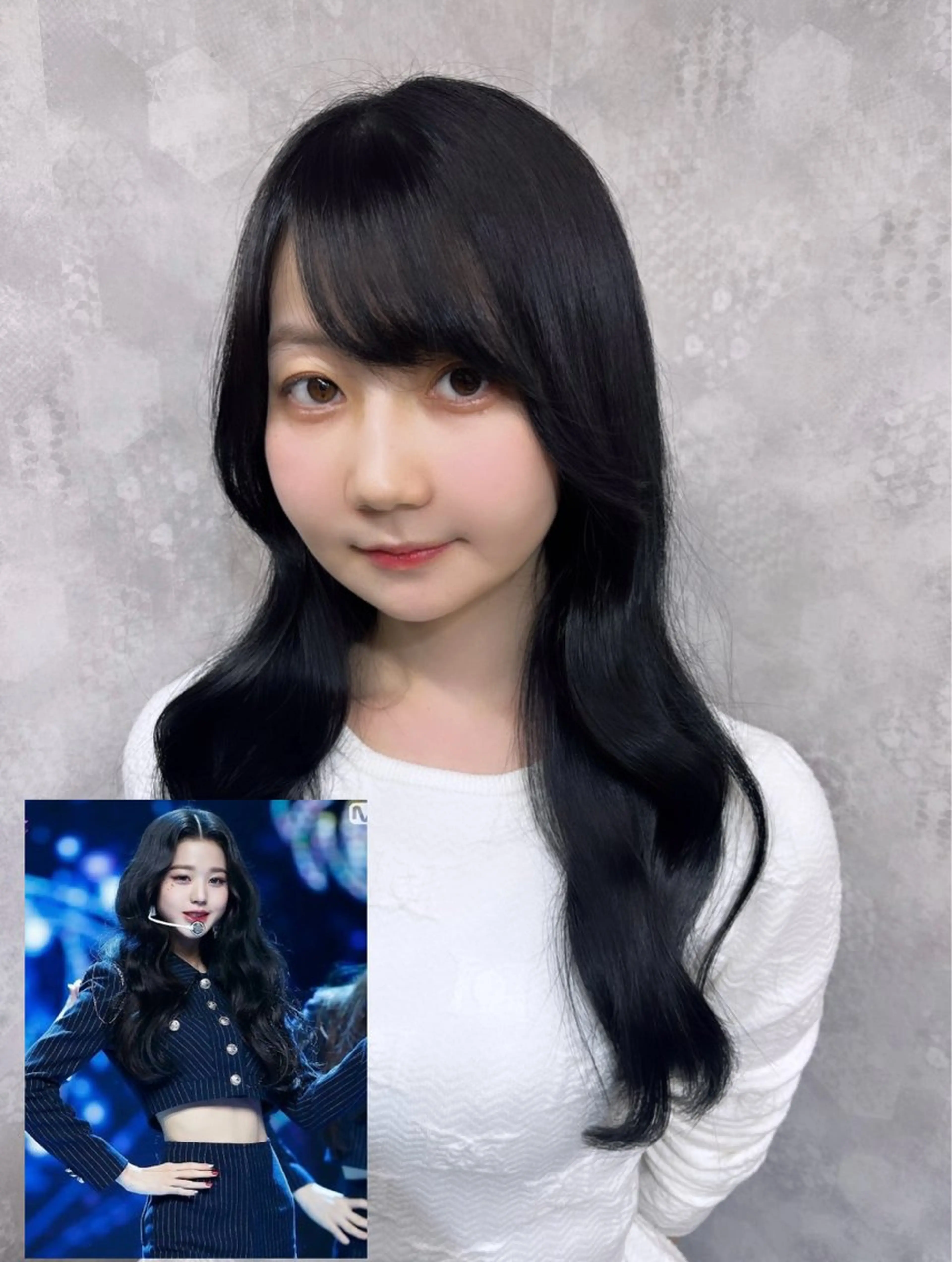 ロング カラー ヘアアレンジ 韓国レイヤーカット/ 儚げカラーチナツのヘアスタイル