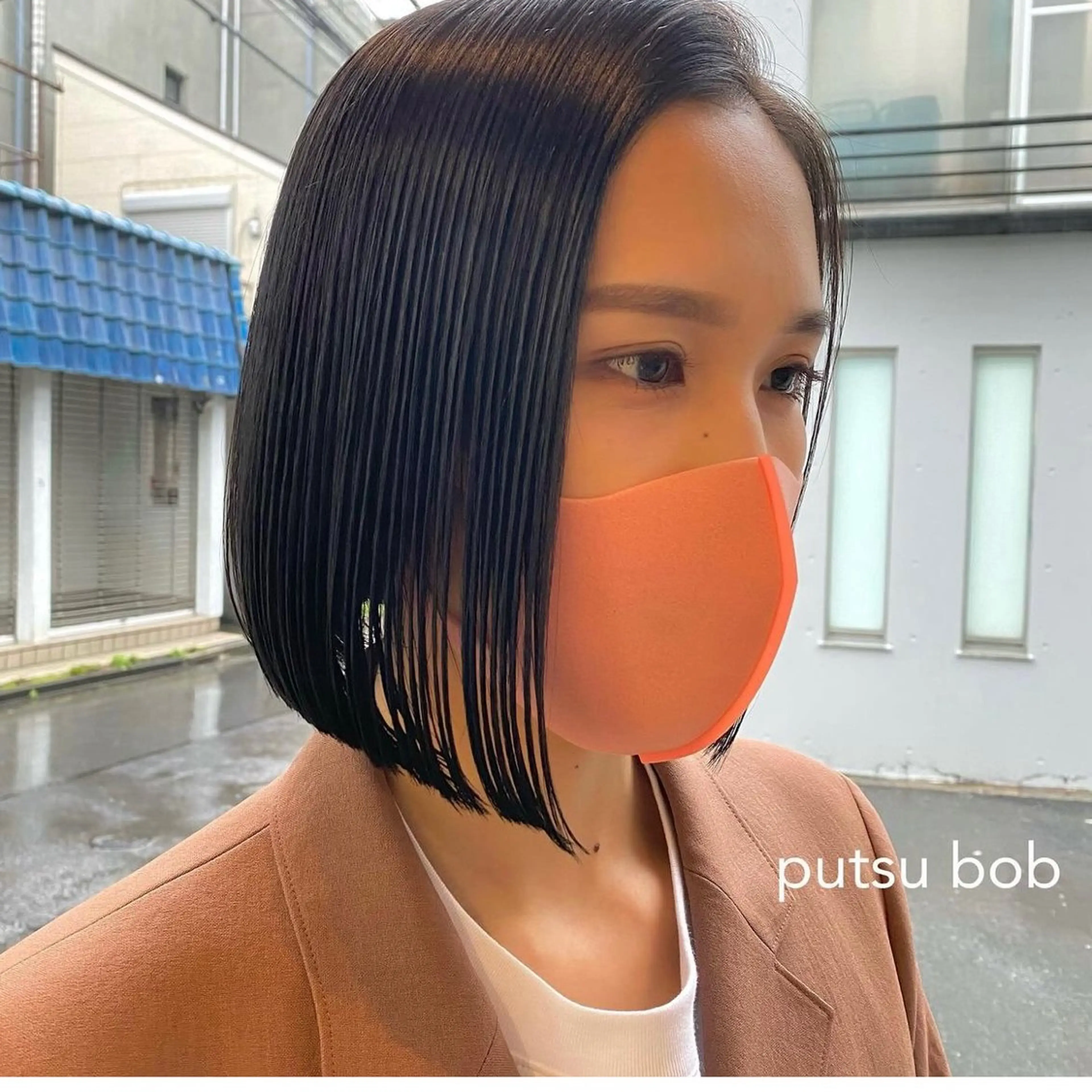 ショート センターパート /ニュアンスパーマのヘアスタイル