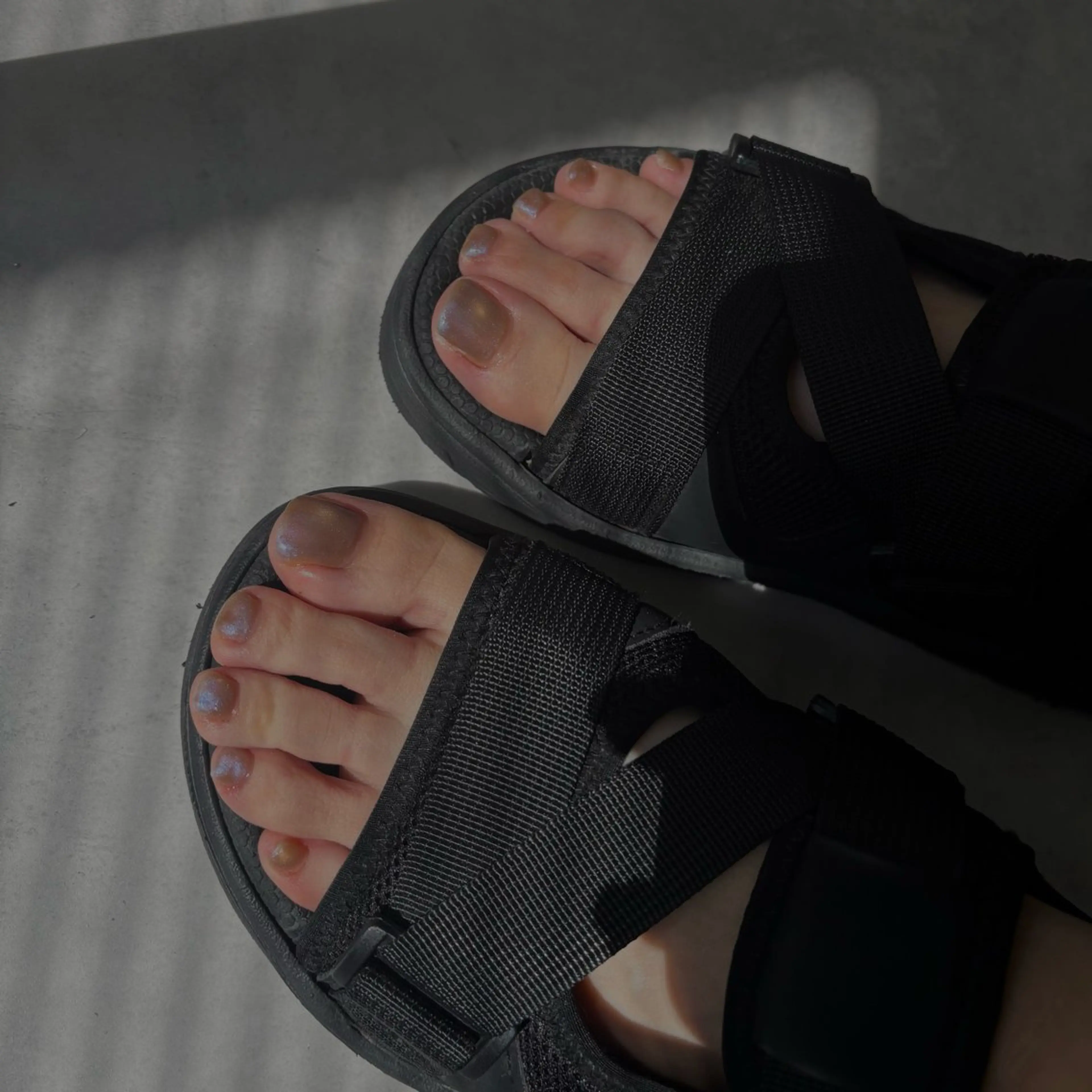 【梅田専用】🦶フットネイル🦶自爪施術＋ワンカラー🧸🫧(オフ別¥1100)の写真