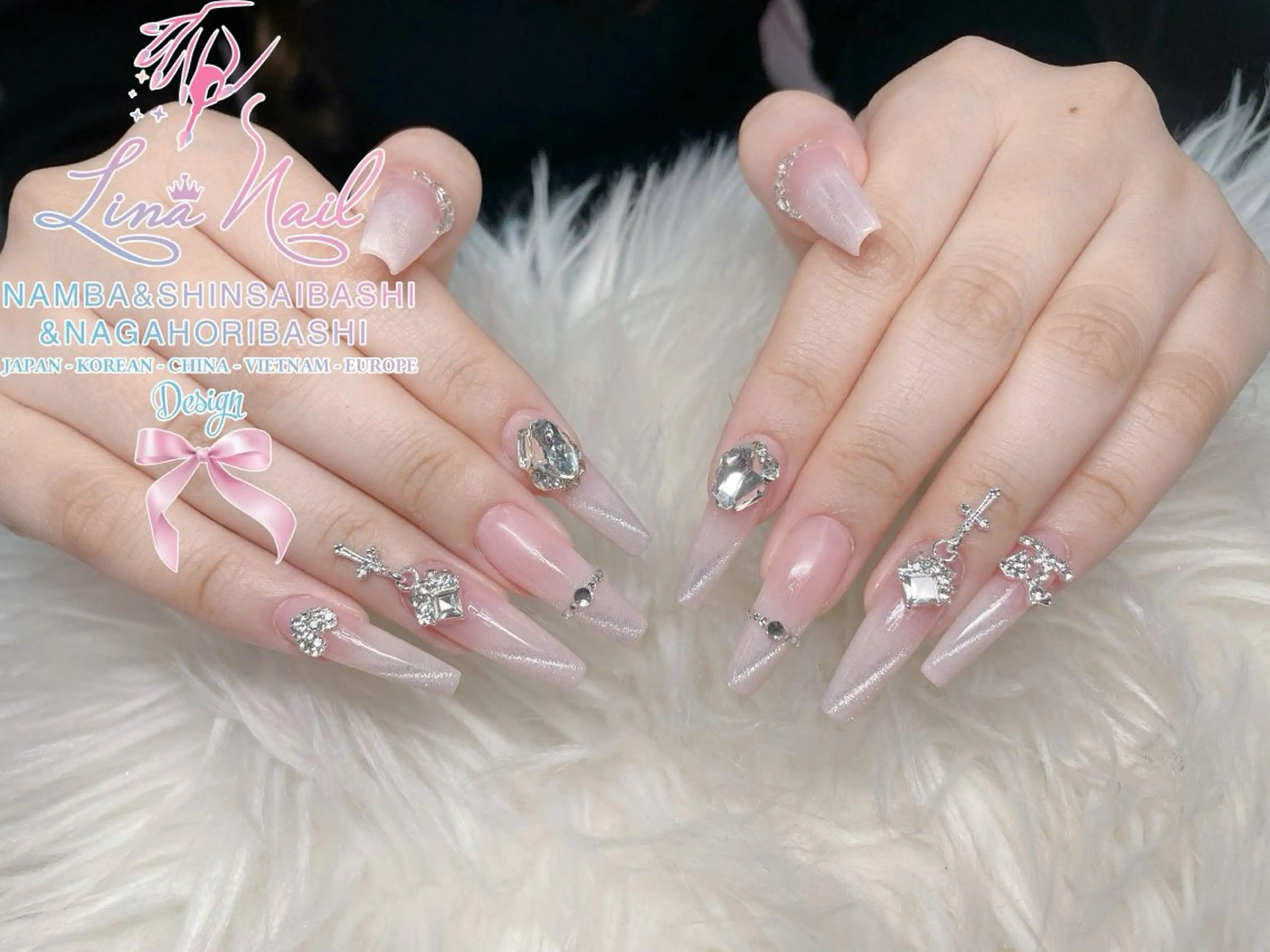 ネイル チークネイル 桜ネイル フラッシュネイル フットネイル ジェルネイル ハンドネイル ７９LINA NAIL 心斎橋店所属・リナネイル アメ村心斎橋店のネイルデザイン