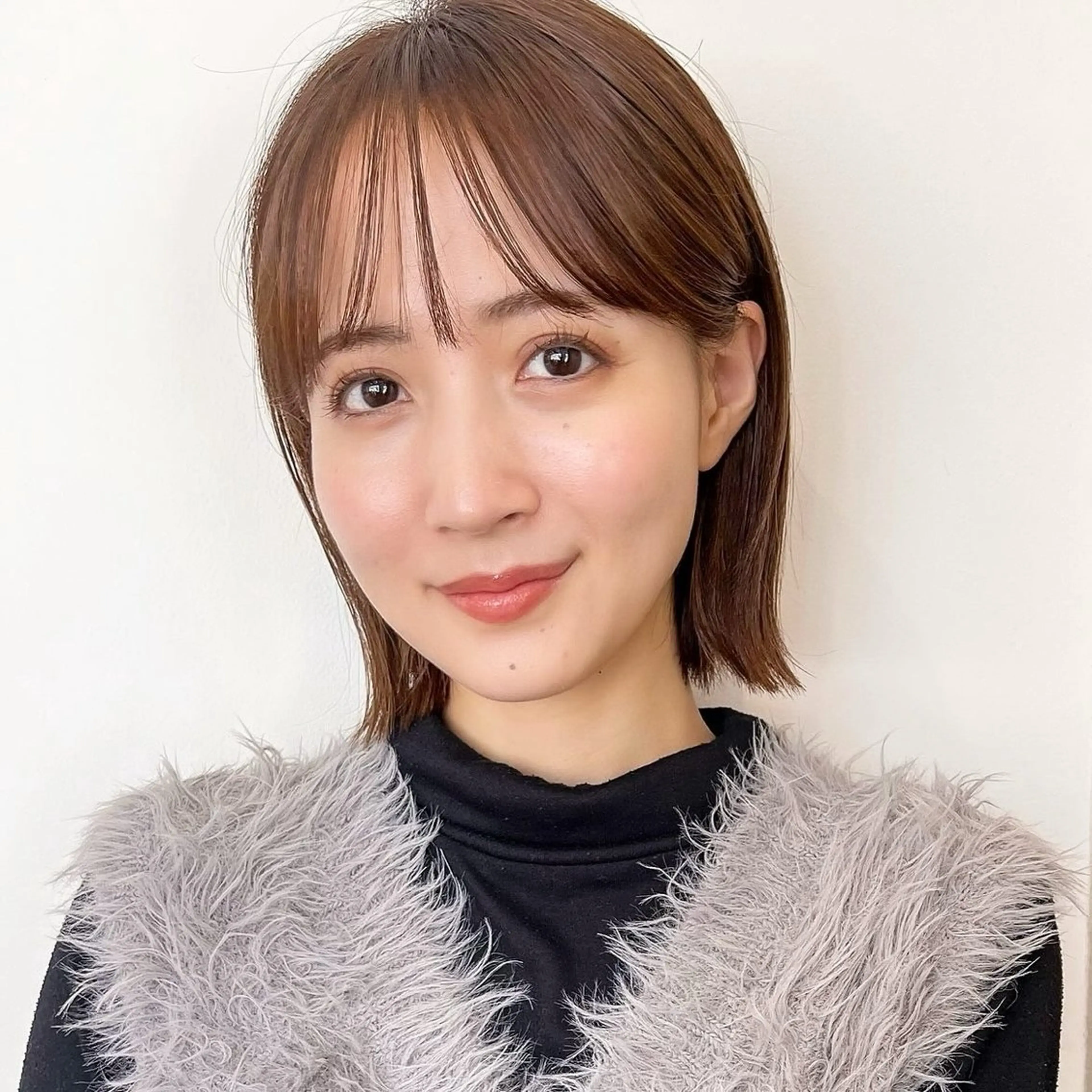 ミディアム カラー カット ヘアカラー トリートメント 🌱小顔ヘア/ボブ ミディアム/双葉🌱のヘアスタイル