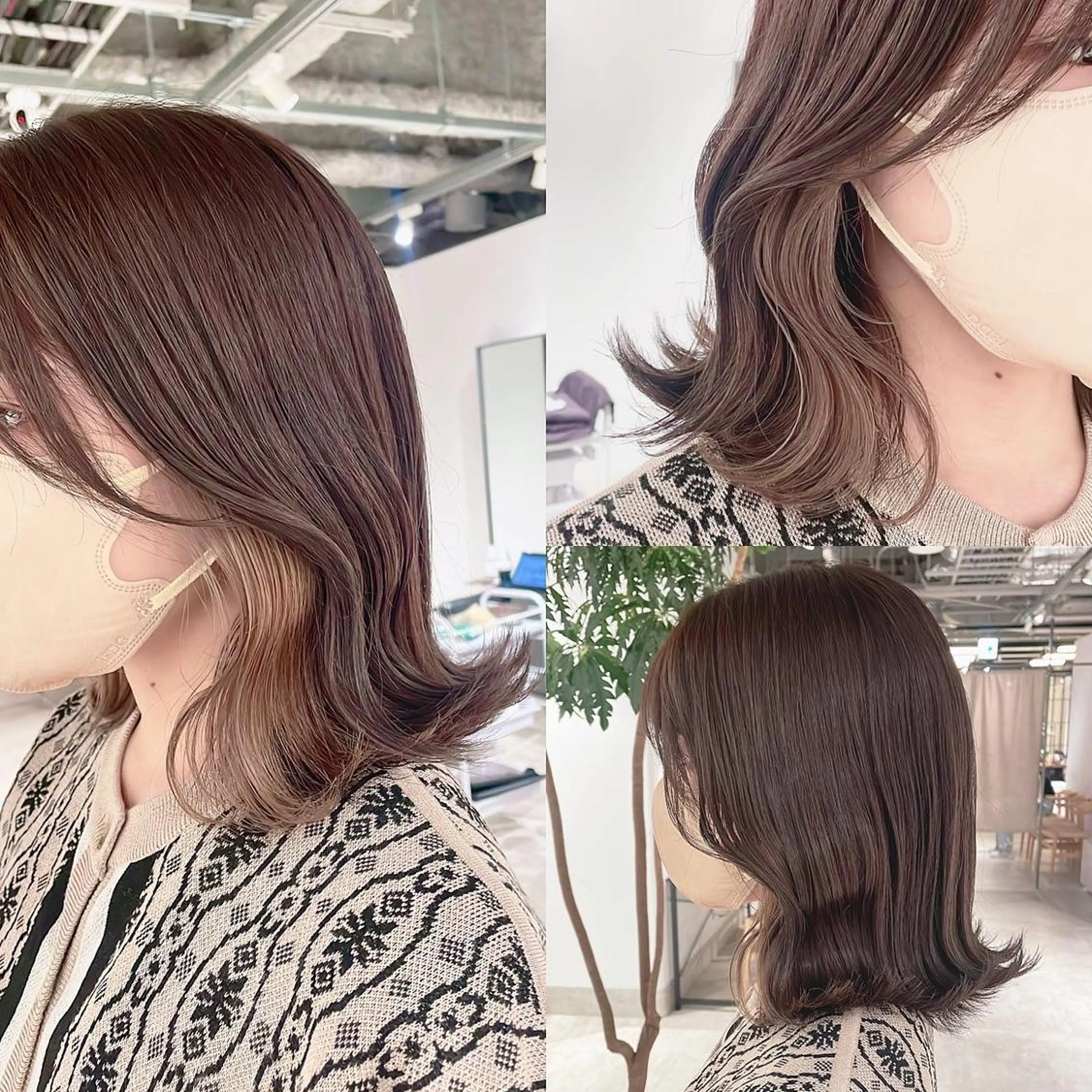 カラー ベージュカラー ブリーチ ヘアカラー トリートメント 渋谷:インナーカラー ／🍒エリカ🍒のヘアスタイル