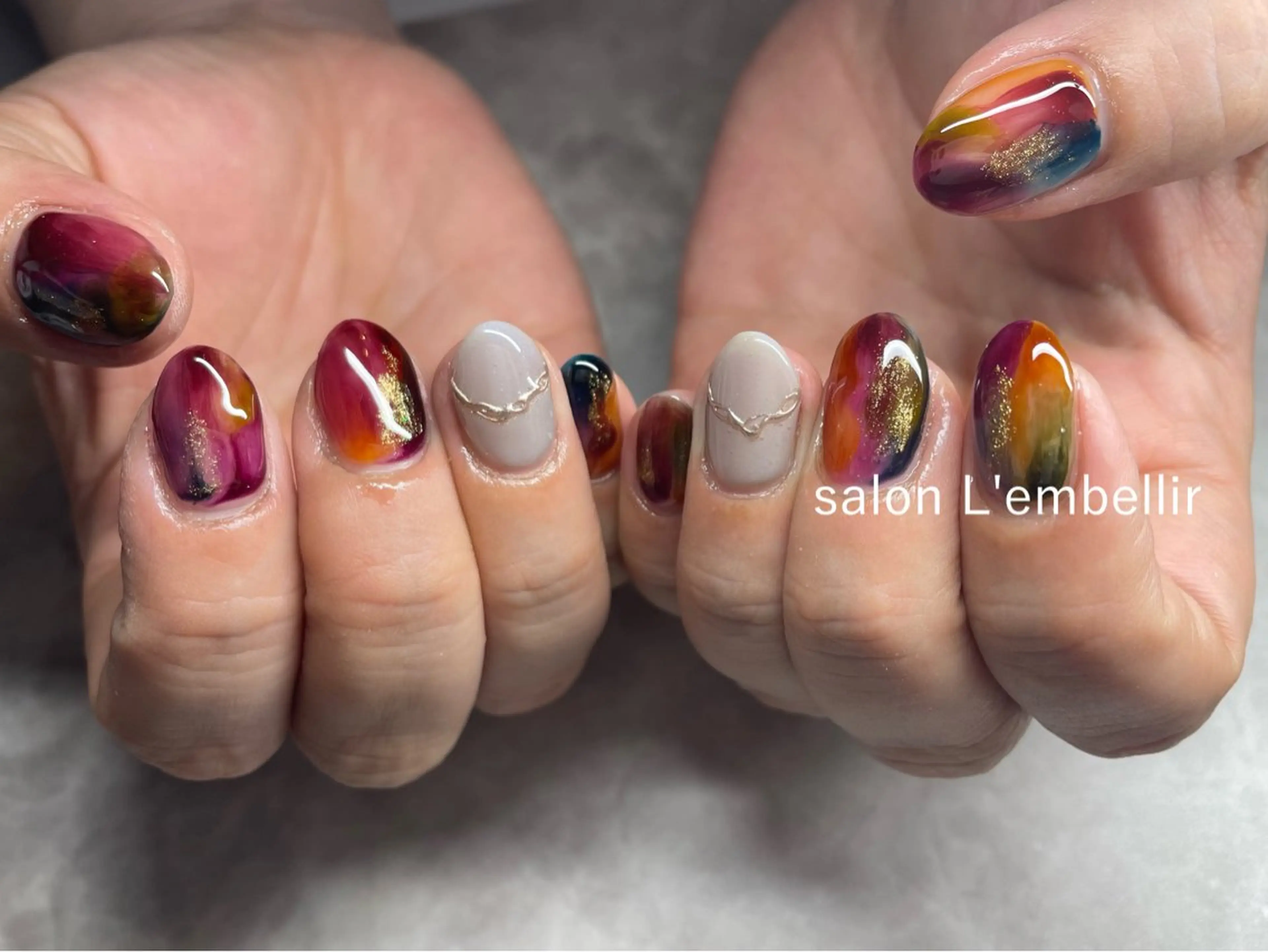 ネイル ニュアンスネイル salon L'embellirのネイルデザイン