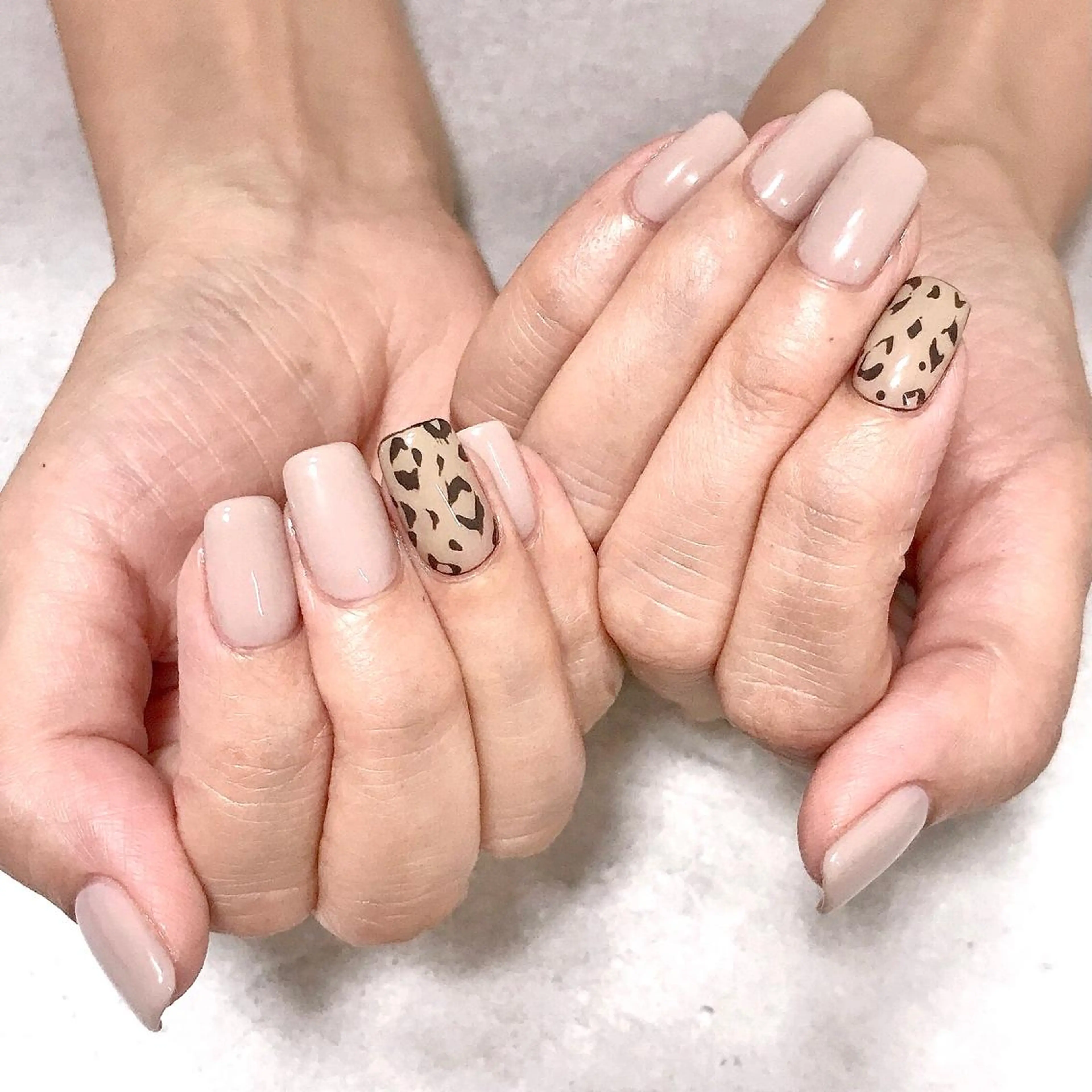 ネイル アニマル柄 アートネイル オフィスネイル ワンカラーネイル シンプルネイル ステラ marikominoのネイルデザイン