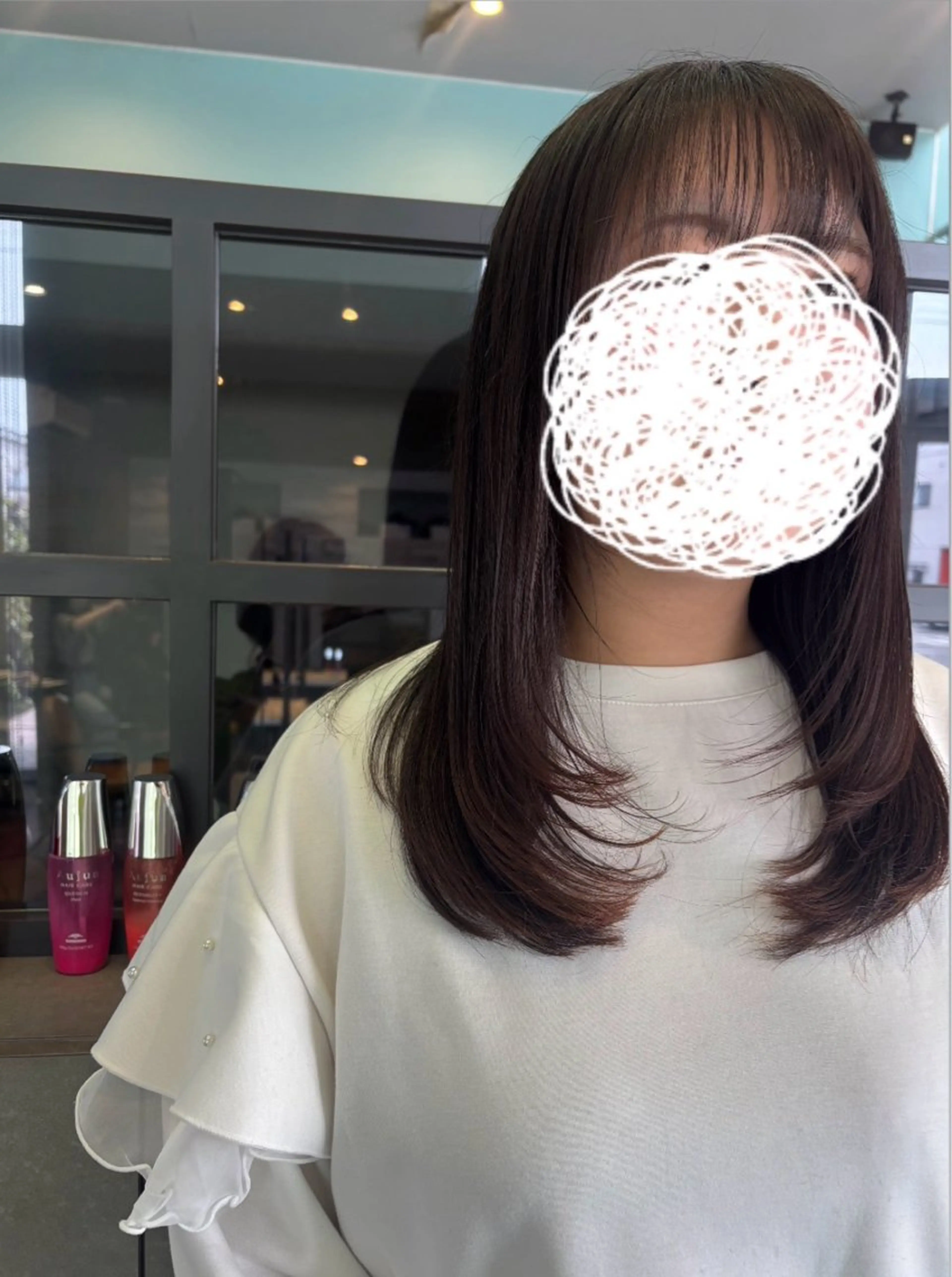 セミロング レイヤーカット カット 古田 穂香/似合わせカラーのヘアスタイル
