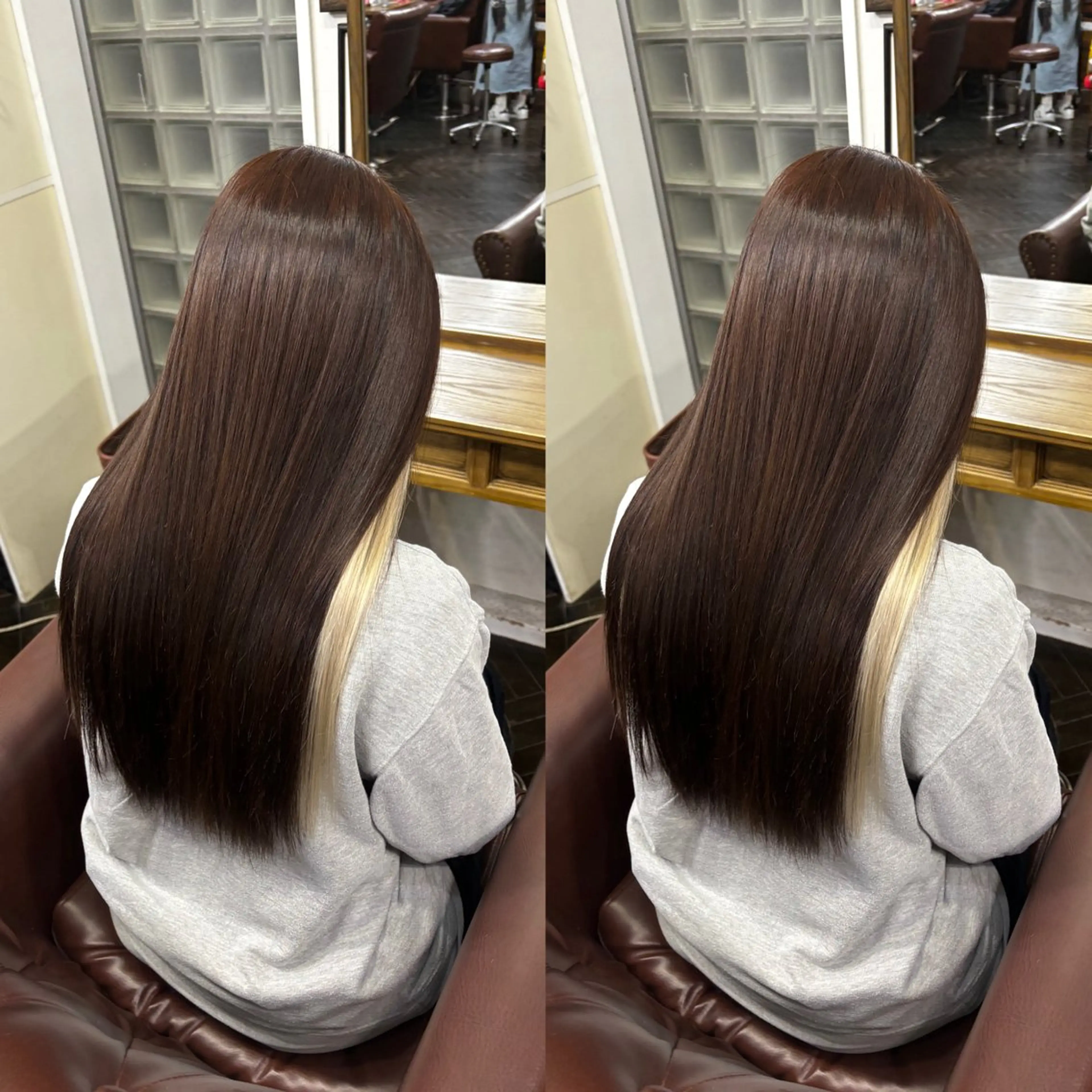 ロング エクステ 髪質改善 トリートメント ☻モエカ/ハイトーン アレンジ☻のヘアスタイル