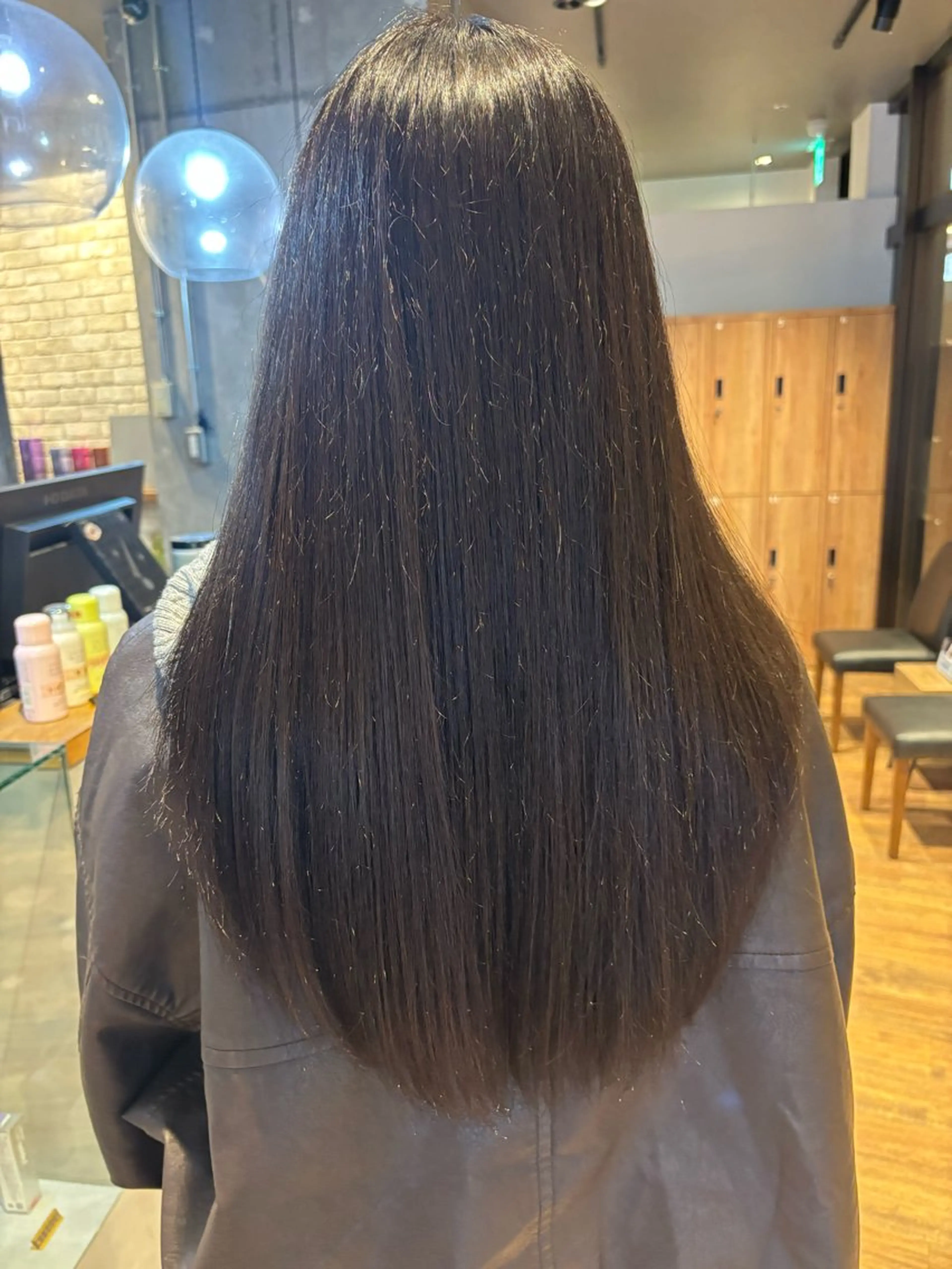 ロング カラー ベージュカラー 🎀ワンレンボブ🎀 ワンカラー　あゆみのヘアスタイル