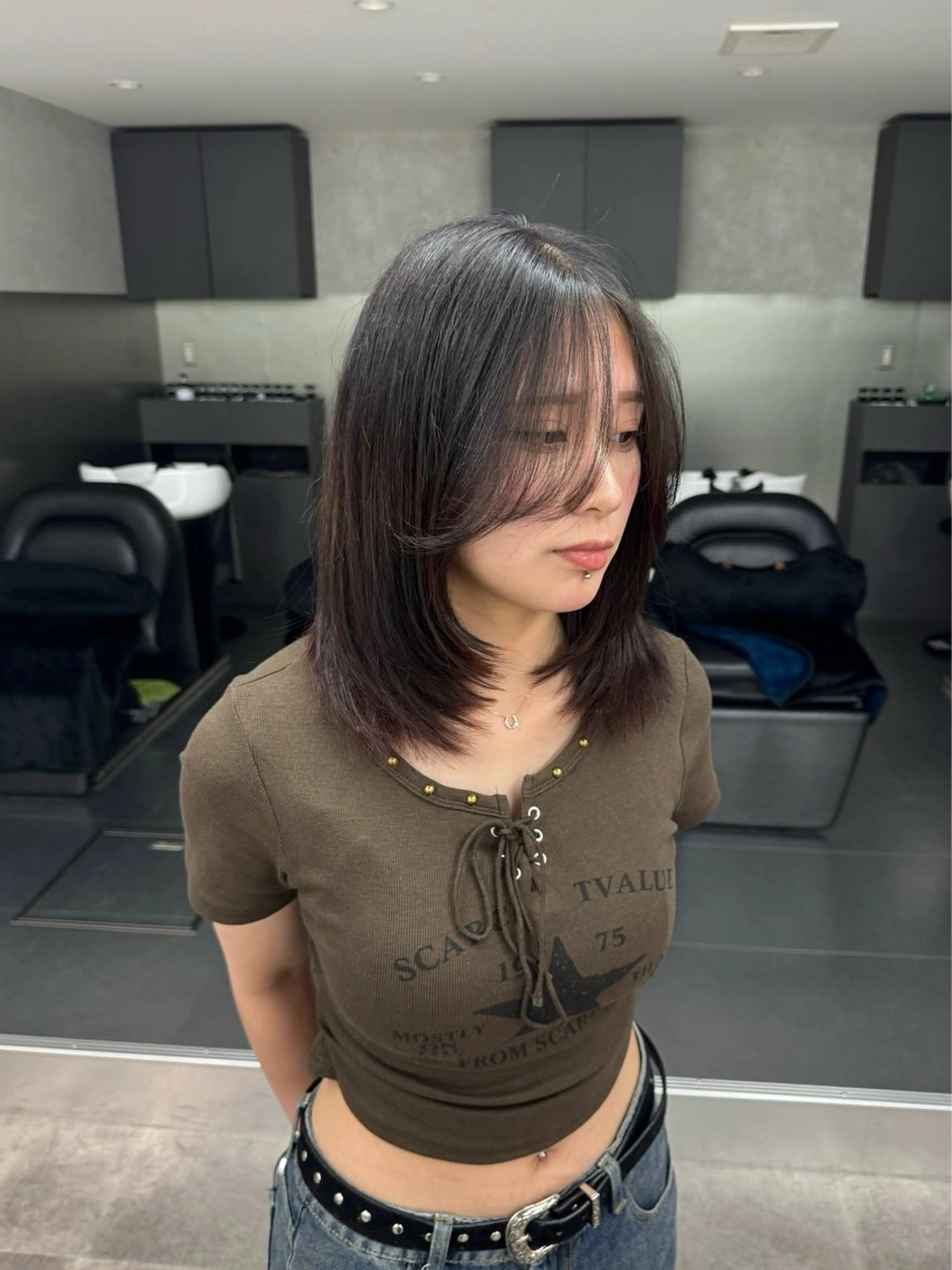 ミディアム カット 韓国特化🇰🇷千葉 /レイヤーカット竜生のヘアスタイル