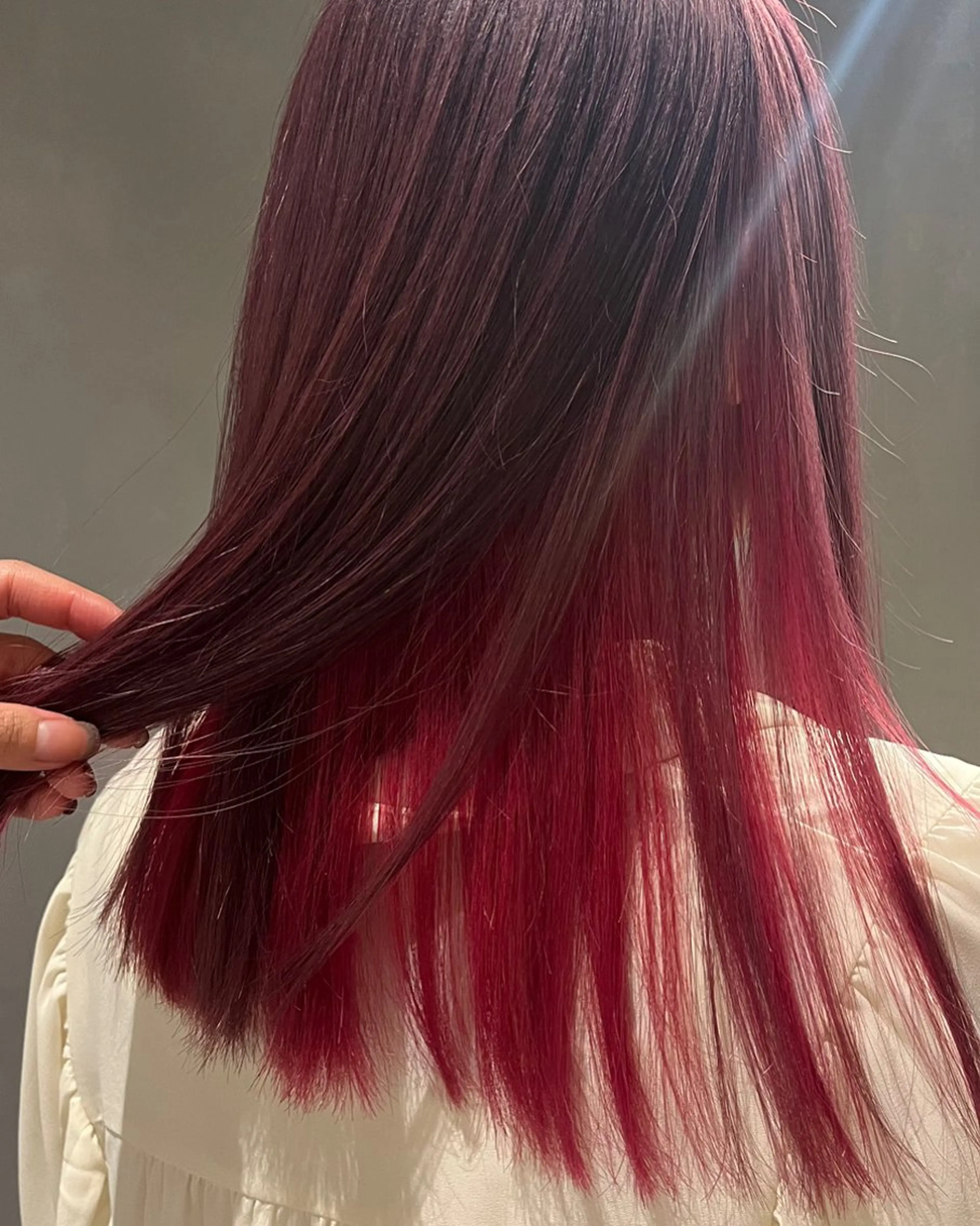 ミディアム カラー 長瀬 友唯のヘアスタイル