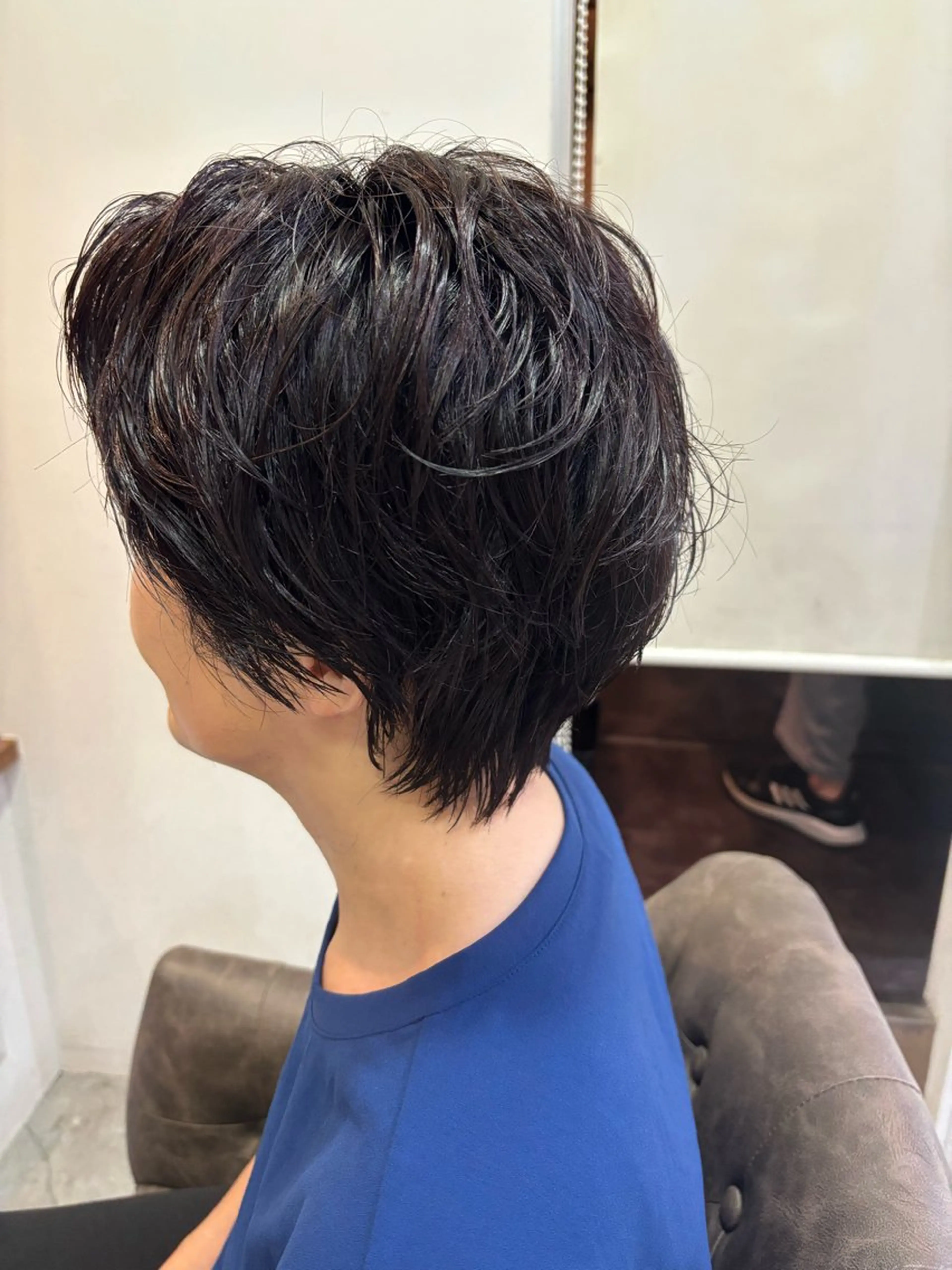 ショート カラー パーマ ショート・パーマ・デ ザインカラー/むつみのヘアスタイル