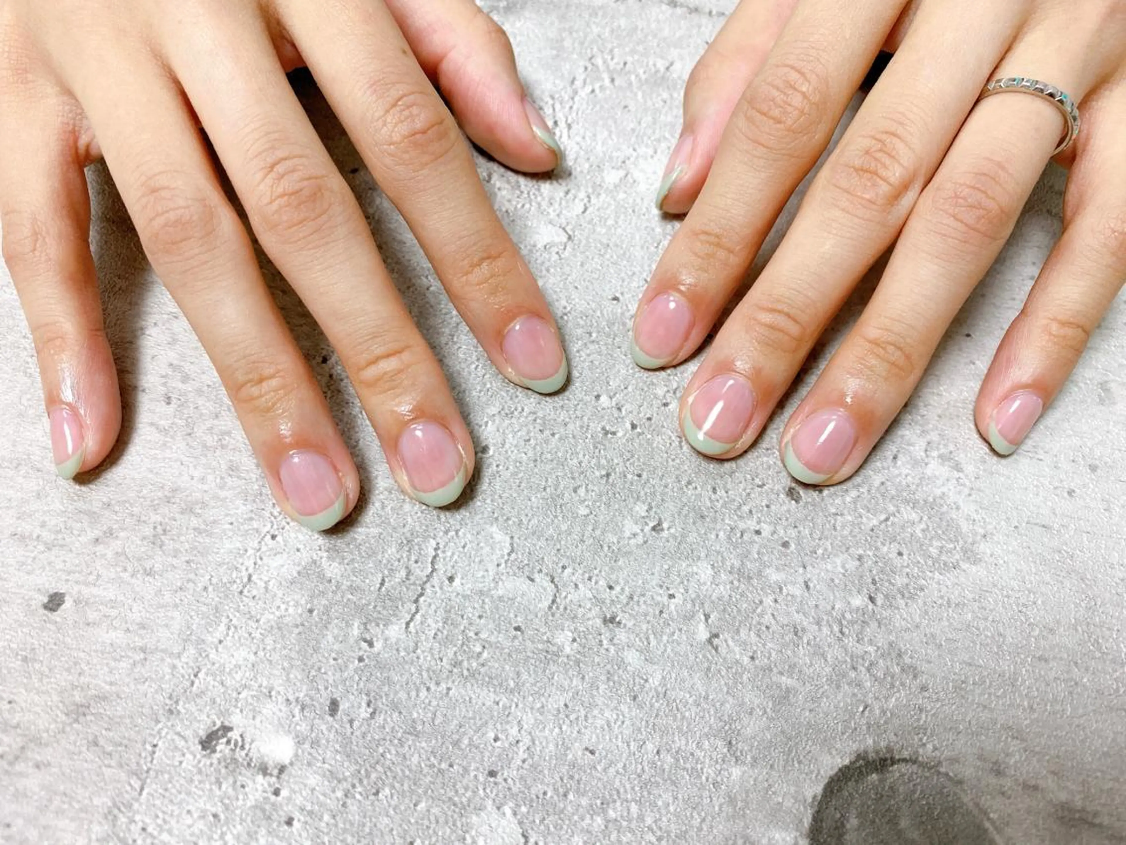 ネイル フレンチネイル 春ネイル Mogu nail 二子玉川のネイルデザイン