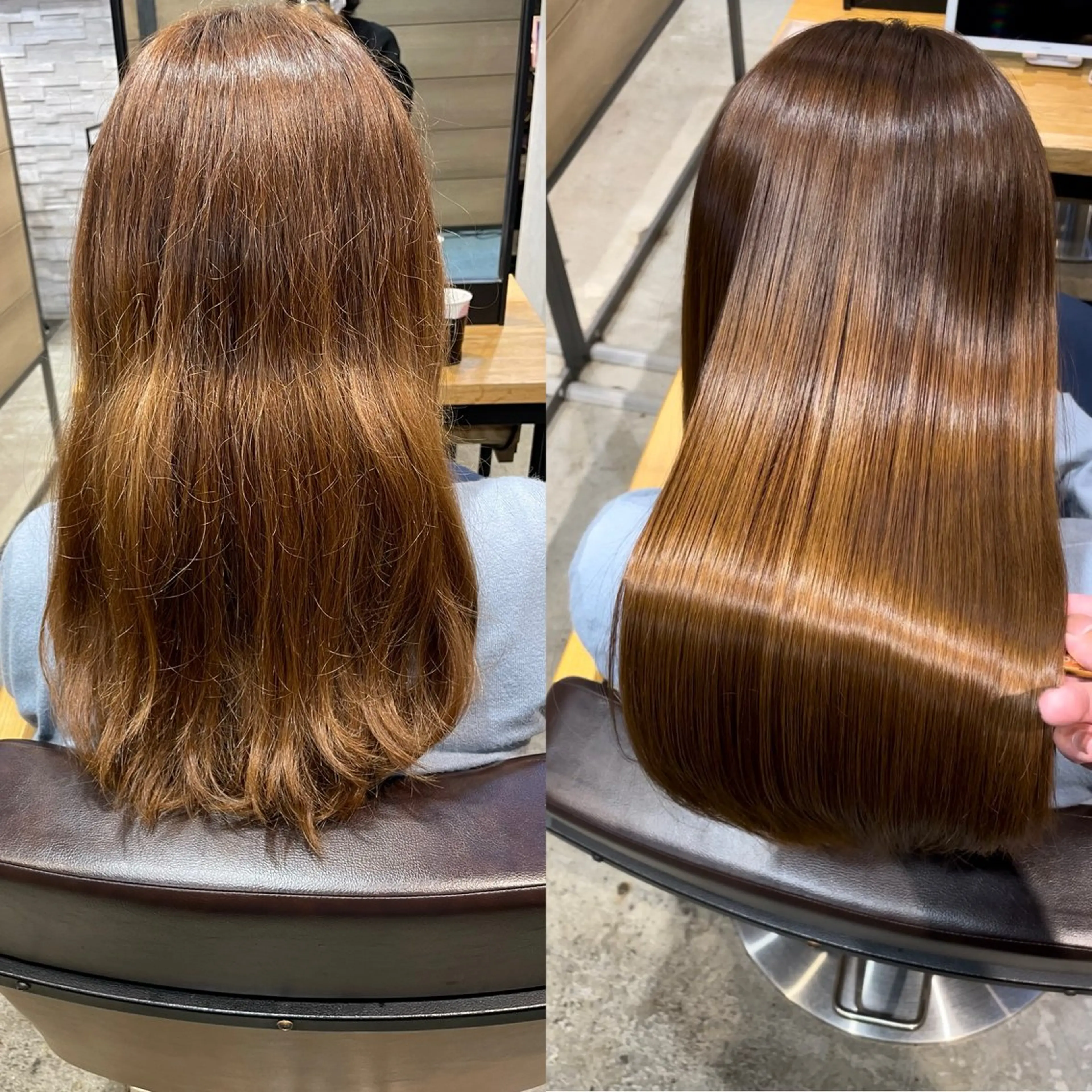 セミロング セミロングパーマ 髪質改善 縮毛矯正 トリートメント 酸性ストレート カット 縮毛矯正 トリートメント HANARE by youres hair 神楽坂所属・神楽坂/縮毛矯正/ 髪質改善/香村優弥のヘアスタイル