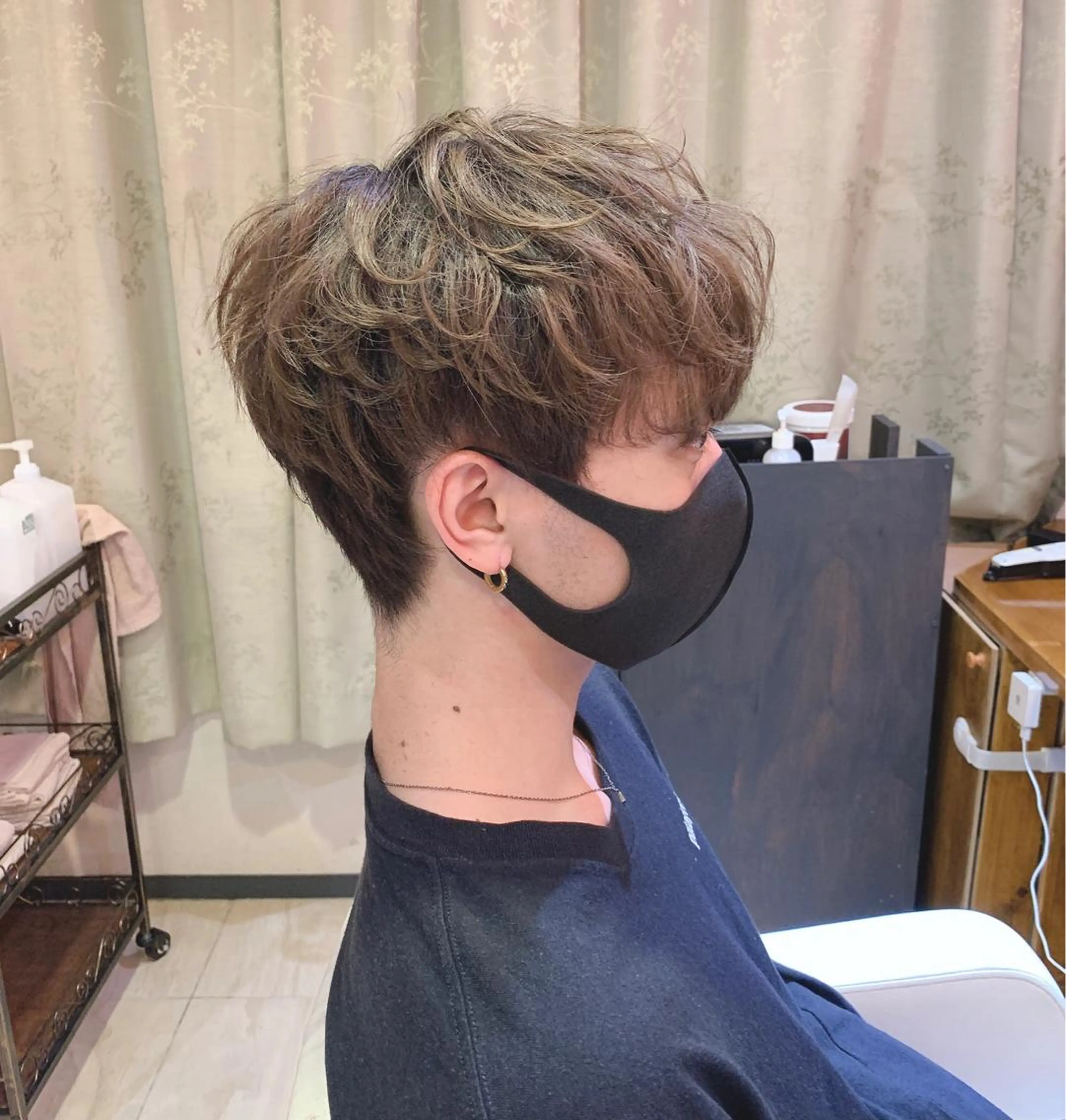 ヘアアレンジ メンズ beautism clock所属・韓国風🇰🇷うる艶 レイヤー/海青🫧のヘアスタイル