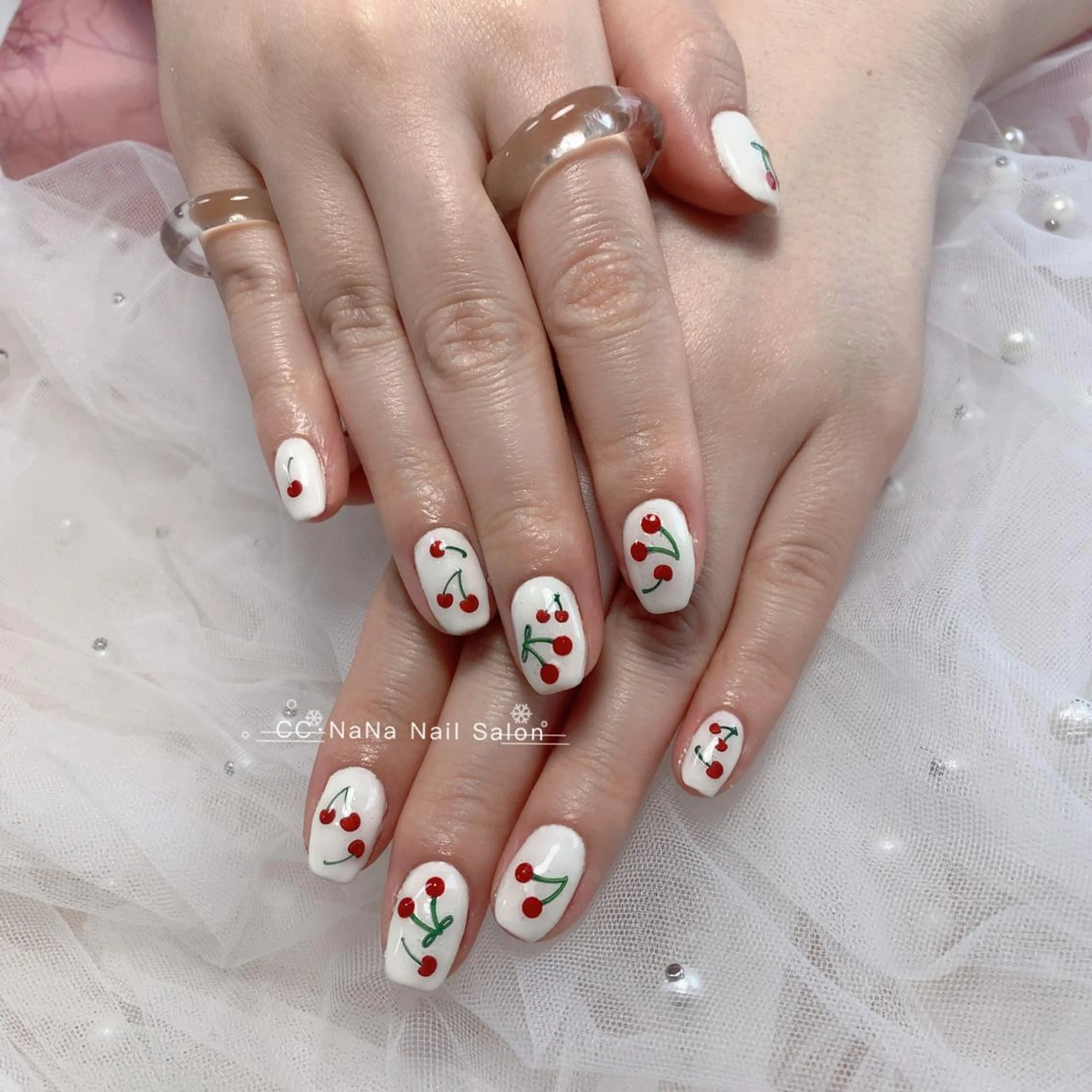 ネイル チークネイル フラッシュネイル ハート キラキラネイル 韓国ネイル 💎CC・NaNa 韓国風ネイル🌙Cのネイルデザイン